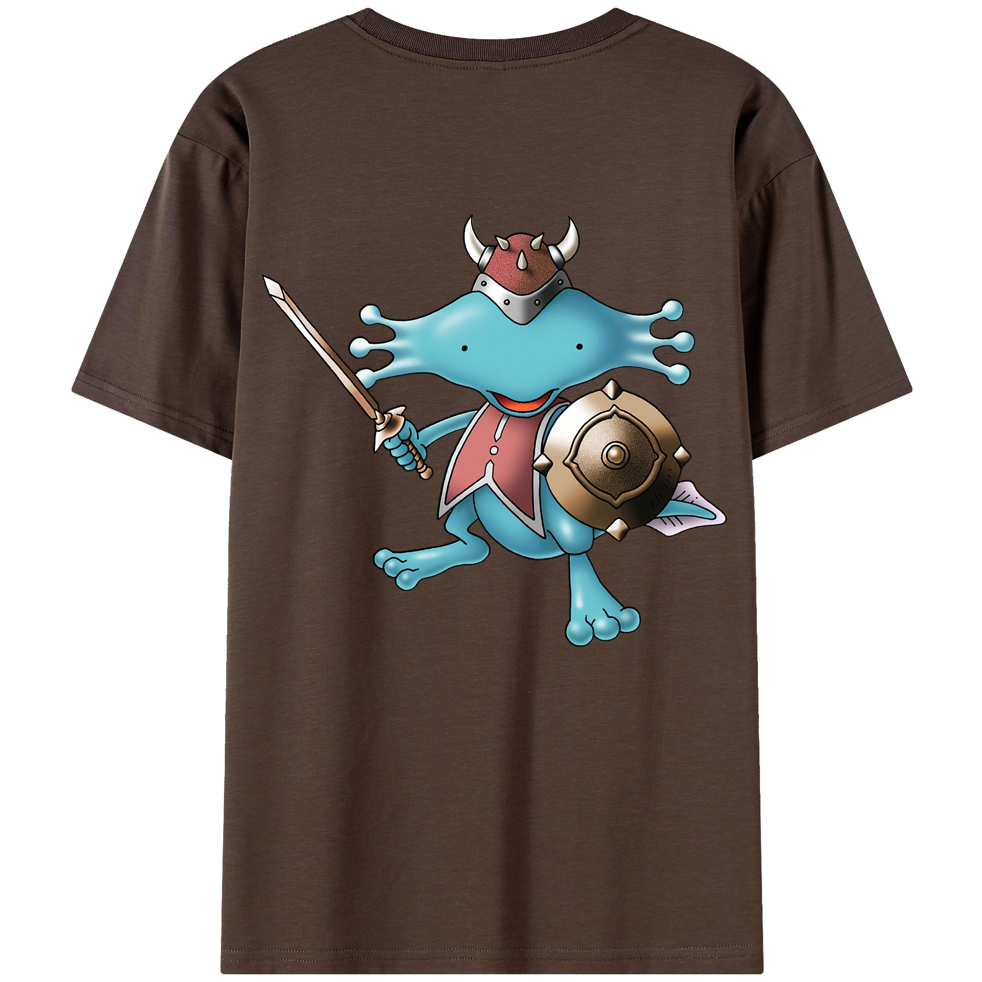 （画像用） ドラゴンクエスト Doragon Kuesuto Dragon Quest 綿100％半袖Tシャツ（背面プリント）