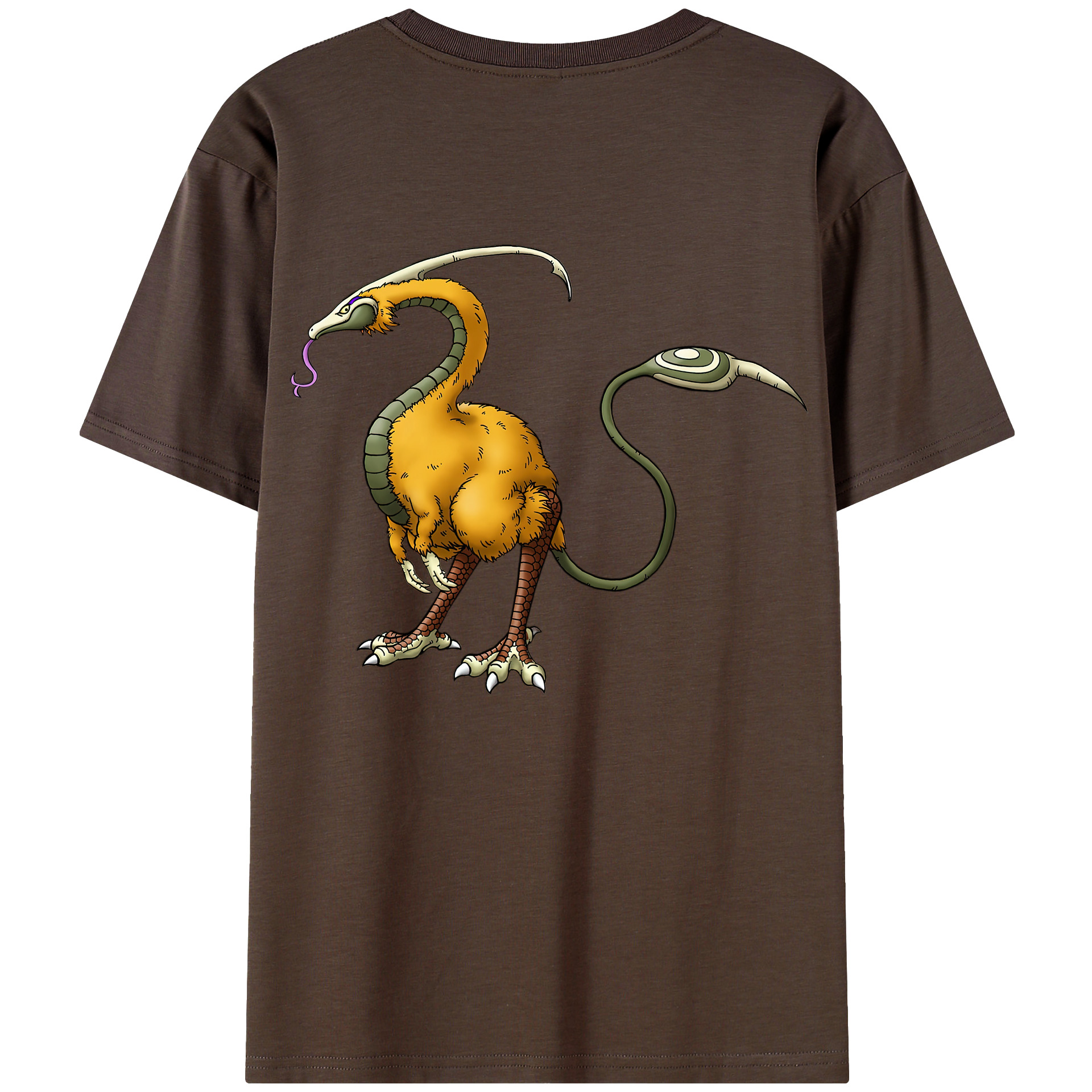 （画像用） ドラゴンクエスト Doragon Kuesuto Dragon Quest 綿100％半袖Tシャツ（背面プリント）