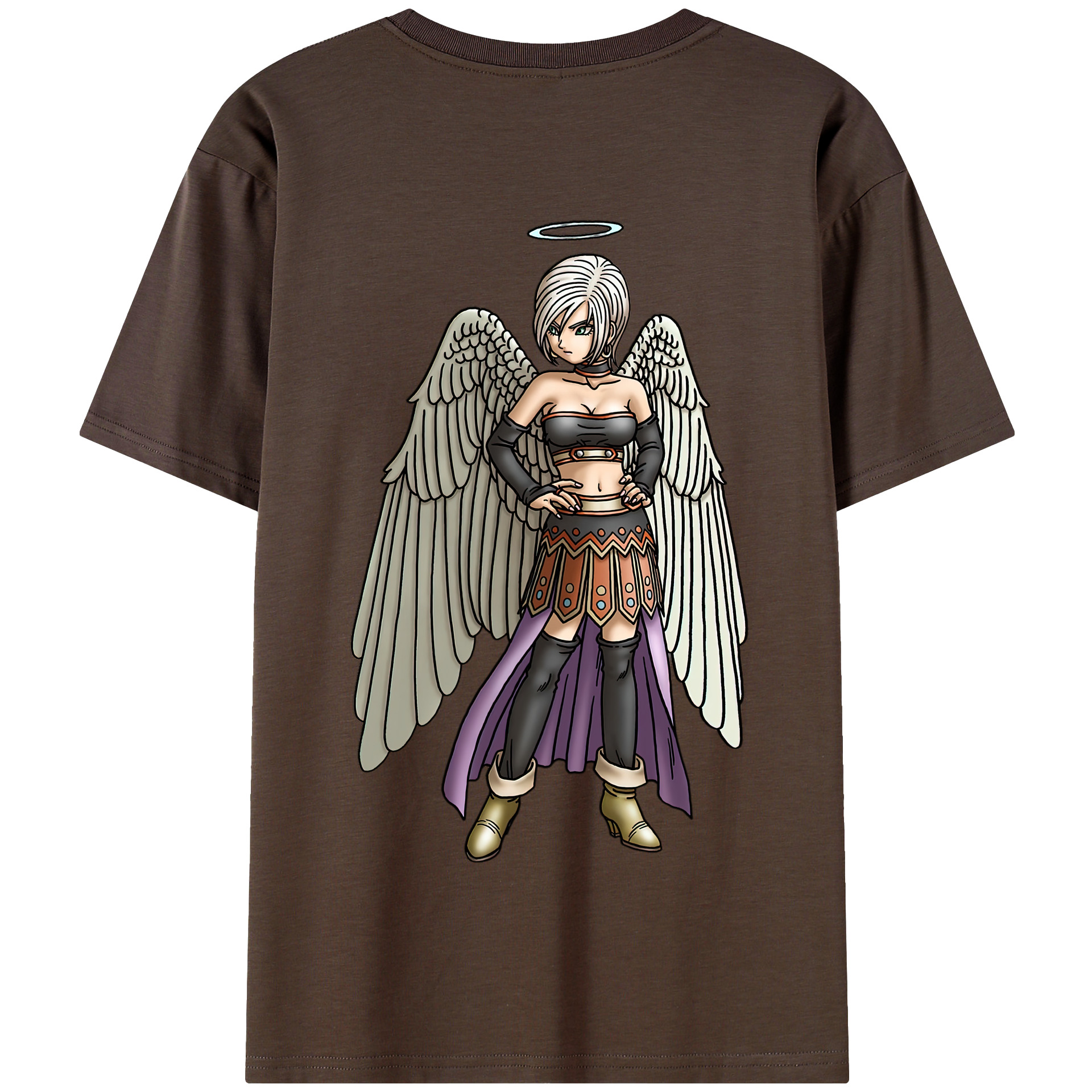 （画像用） ドラゴンクエスト Doragon Kuesuto Dragon Quest 綿100％半袖Tシャツ（背面プリント）