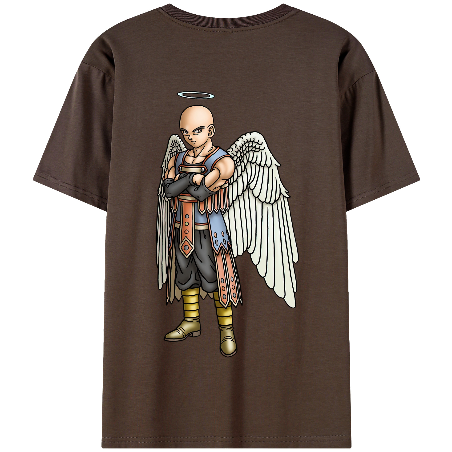 （画像用） ドラゴンクエスト Doragon Kuesuto Dragon Quest 綿100％半袖Tシャツ（背面プリント）