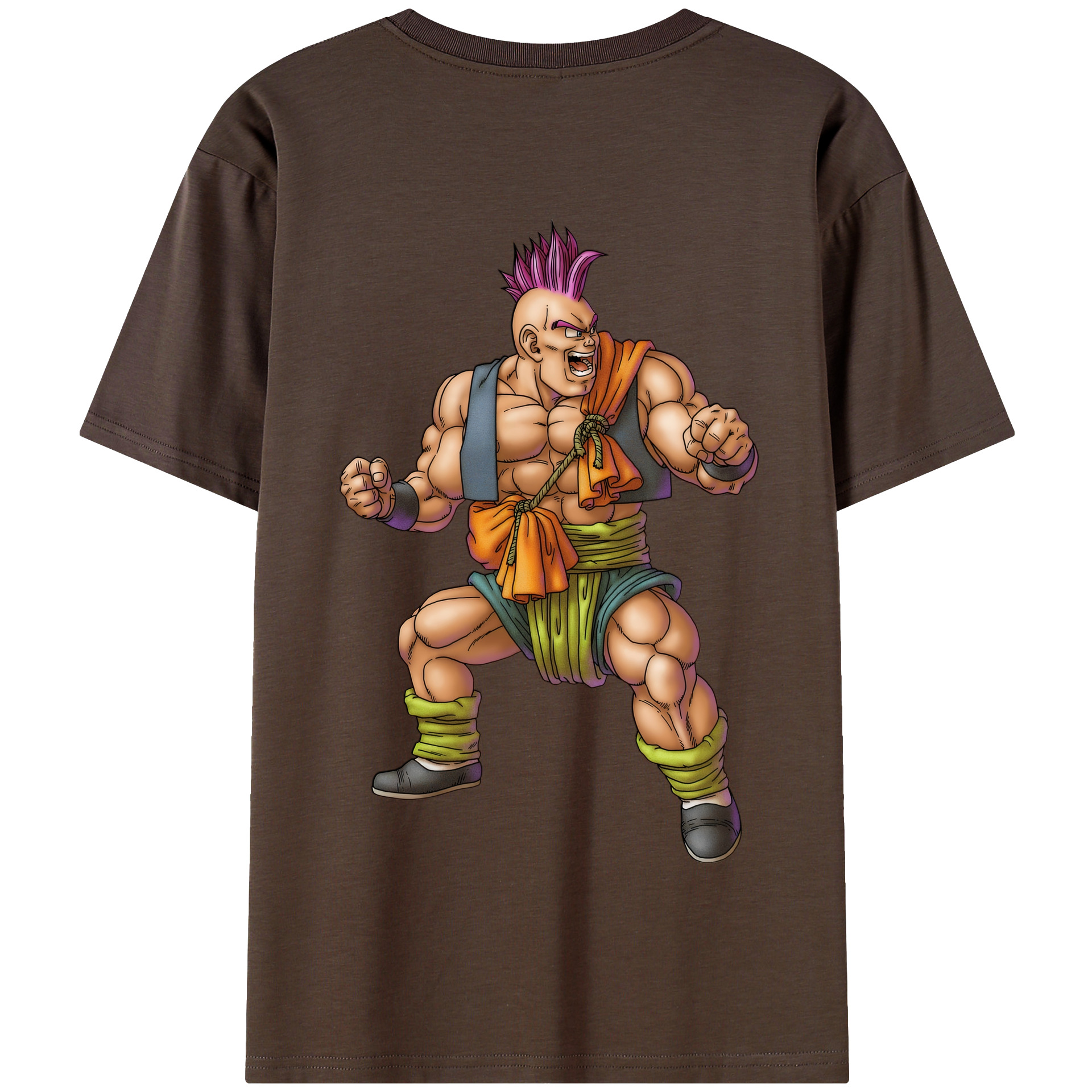 （画像用） ドラゴンクエスト Doragon Kuesuto Dragon Quest 綿100％半袖Tシャツ（背面プリント）