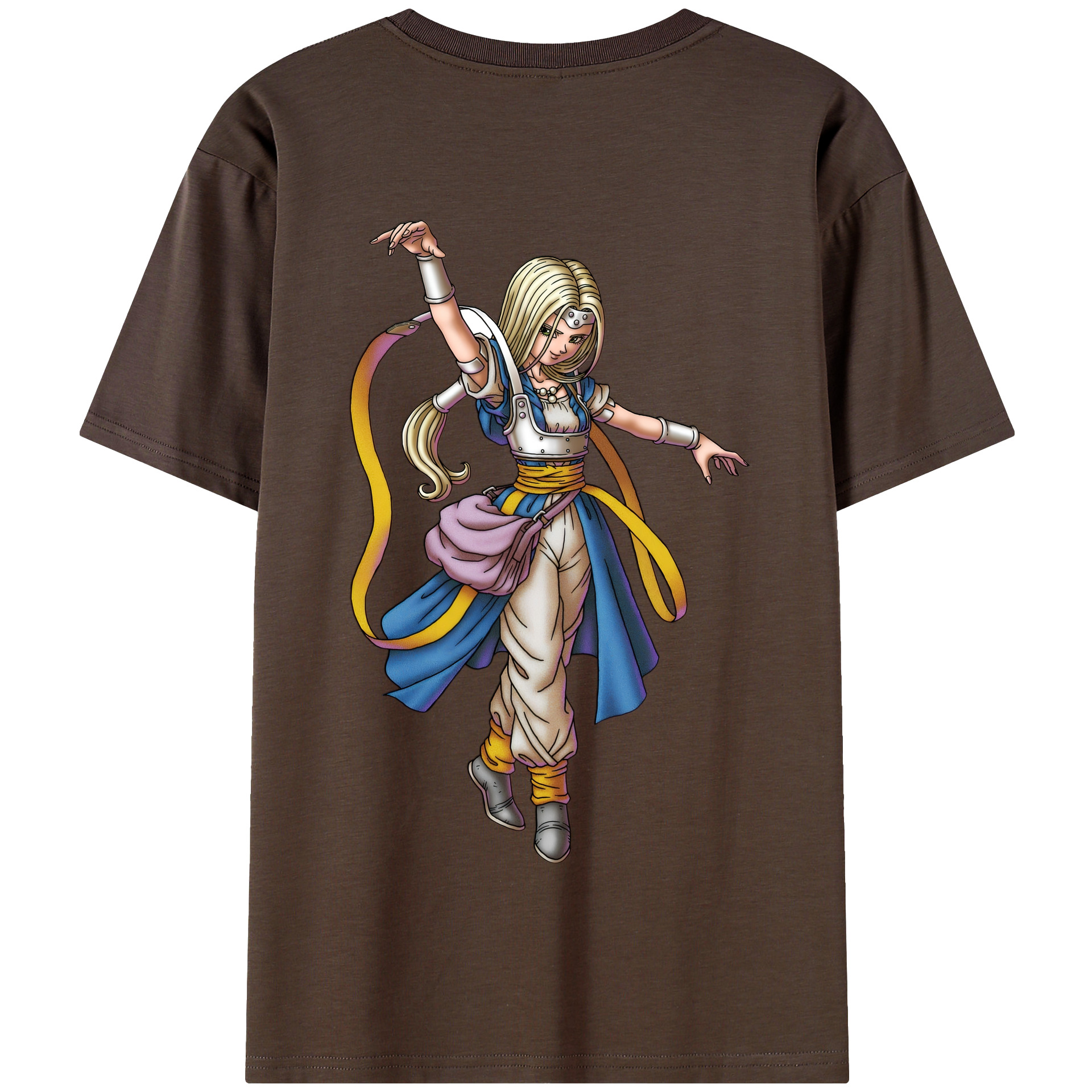 （画像用） ドラゴンクエスト Doragon Kuesuto Dragon Quest 綿100％半袖Tシャツ（背面プリント）