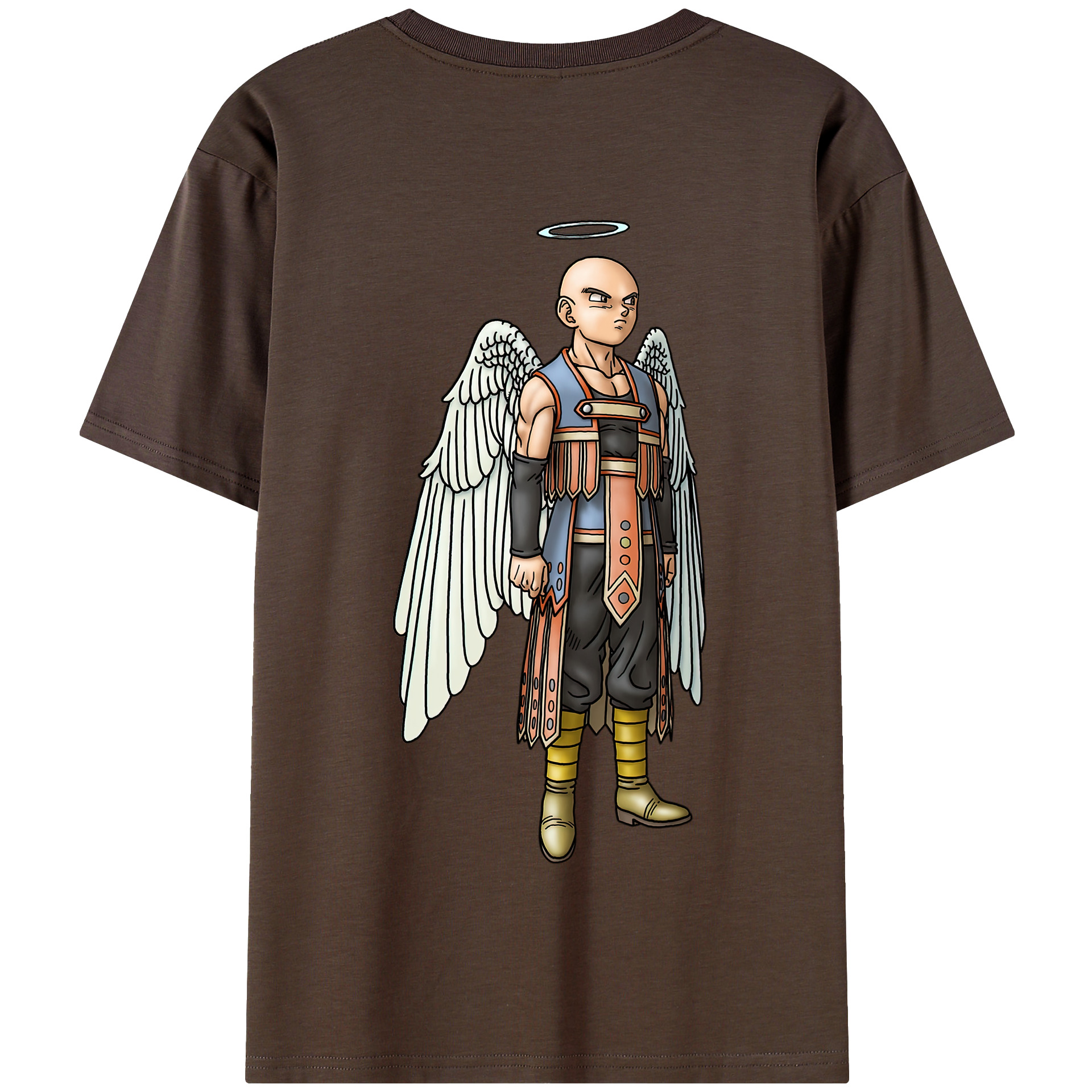 （画像用） ドラゴンクエスト Doragon Kuesuto Dragon Quest 綿100％半袖Tシャツ（背面プリント）