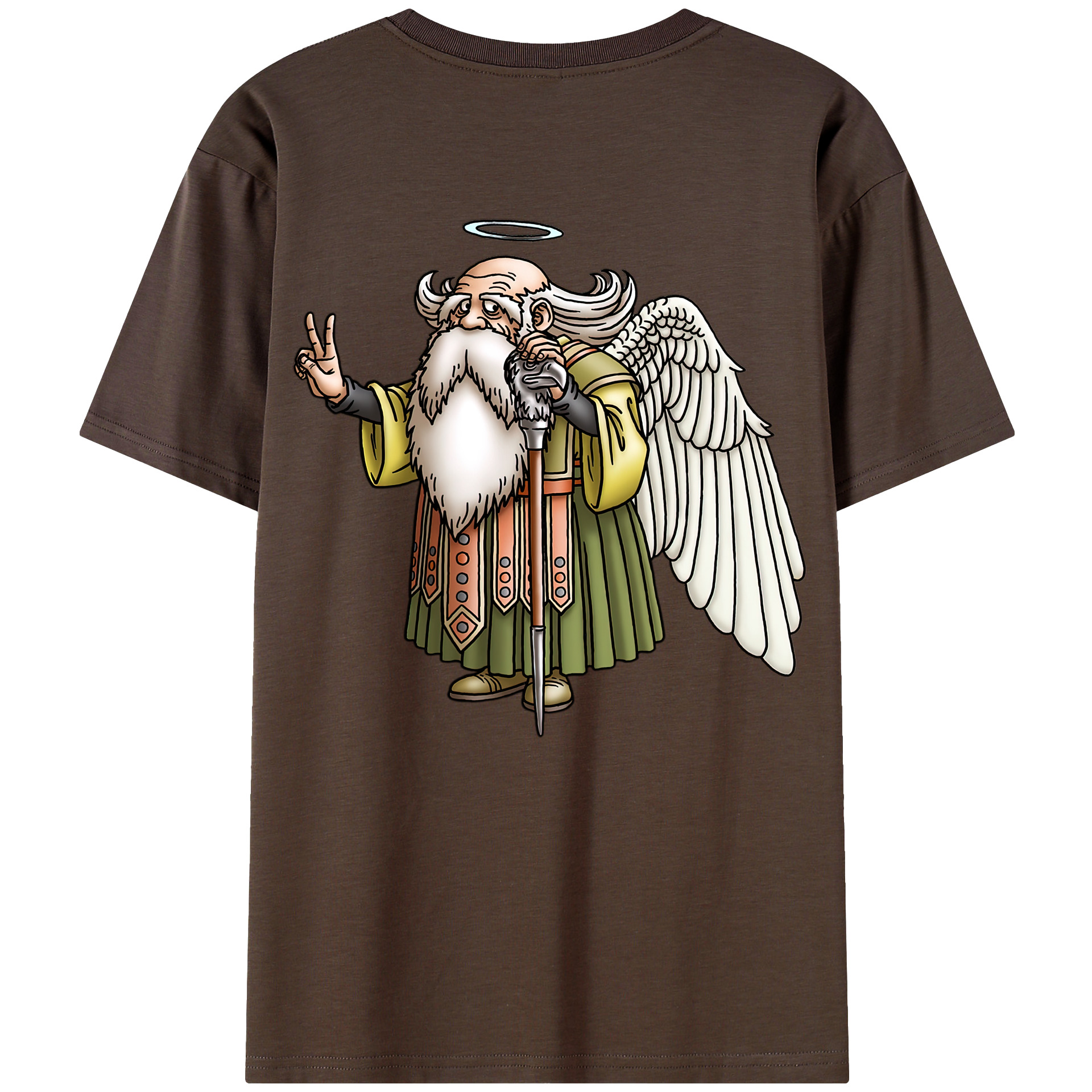 （画像用） ドラゴンクエスト Doragon Kuesuto Dragon Quest 綿100％半袖Tシャツ（背面プリント）