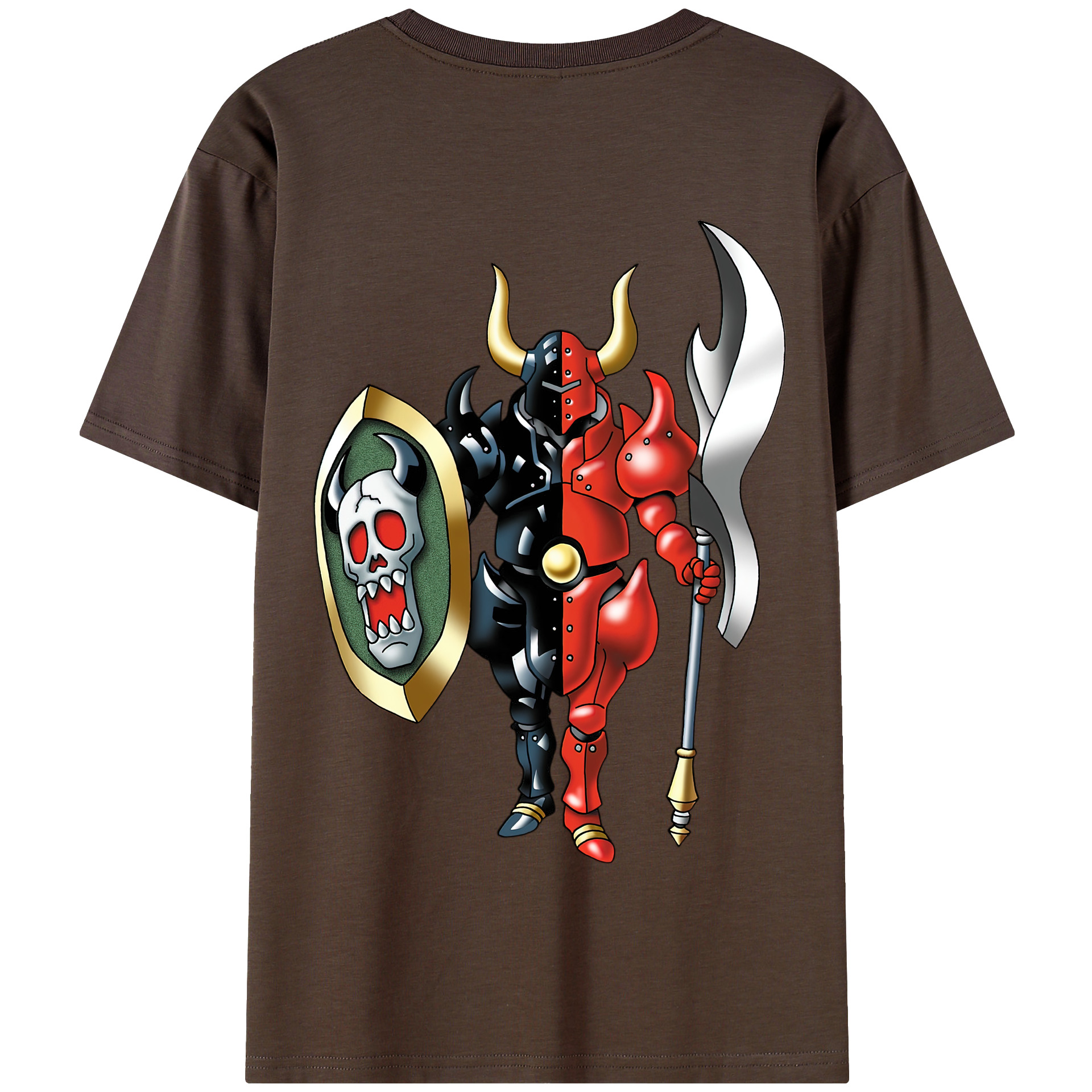 （画像用） ドラゴンクエスト Doragon Kuesuto Dragon Quest 綿100％半袖Tシャツ（背面プリント）