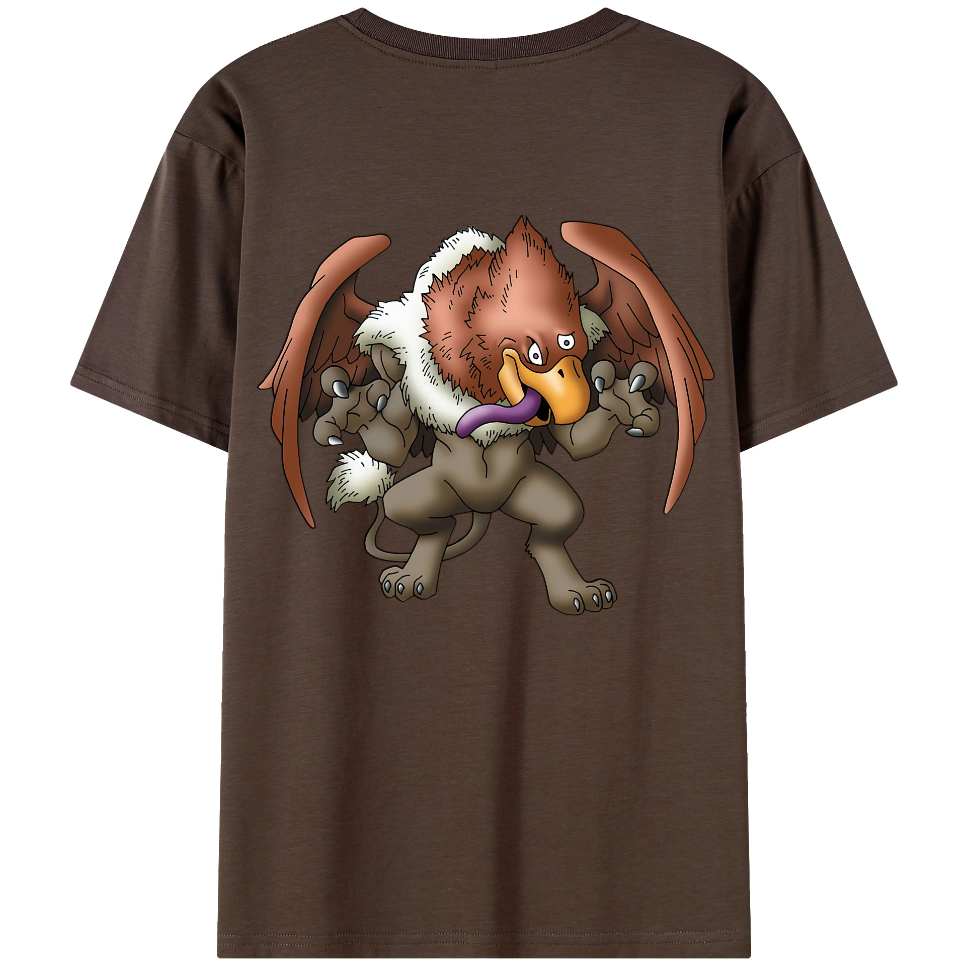 （画像用） ドラゴンクエスト Doragon Kuesuto Dragon Quest 綿100％半袖Tシャツ（背面プリント）