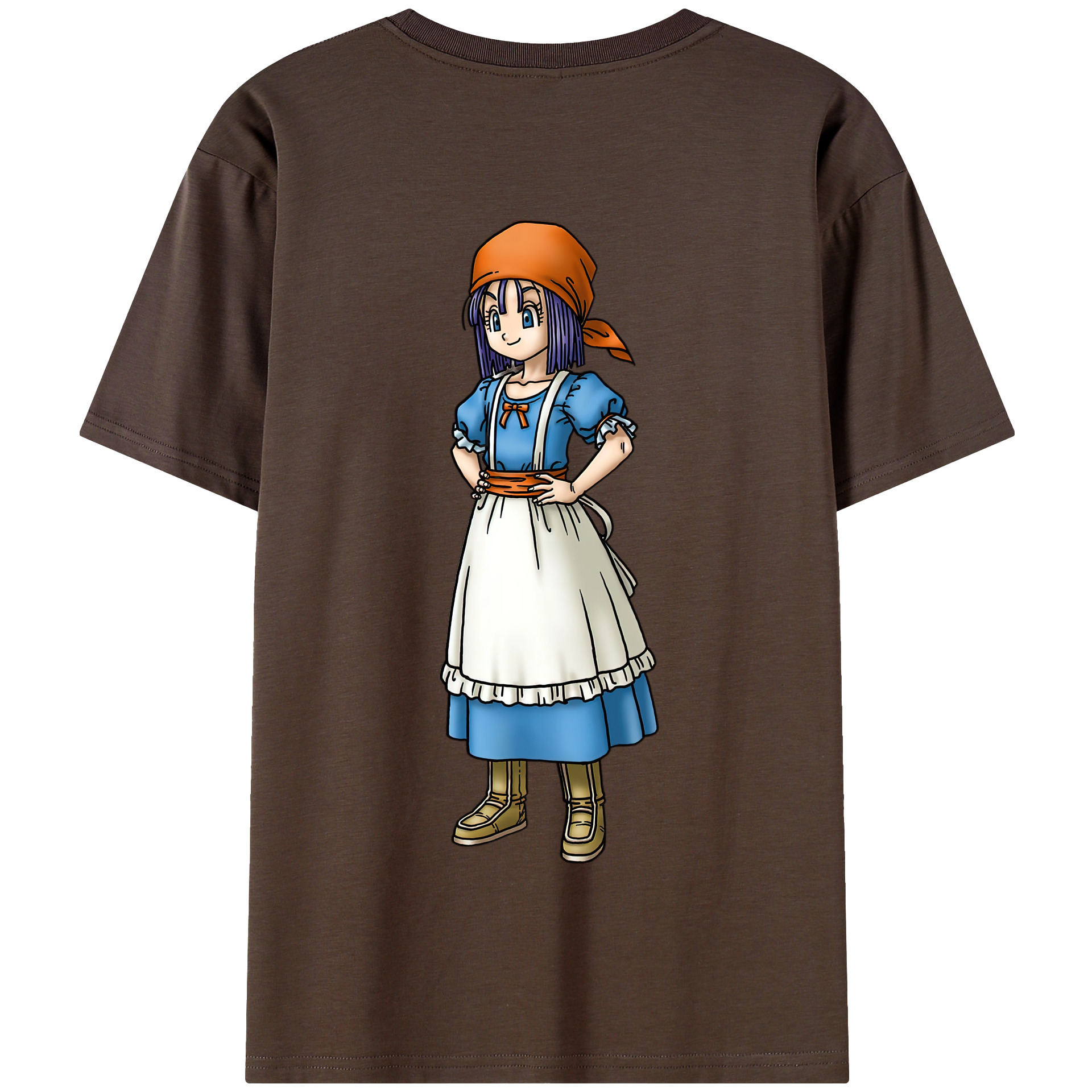 （画像用） ドラゴンクエスト Doragon Kuesuto Dragon Quest 綿100％半袖Tシャツ（背面プリント）