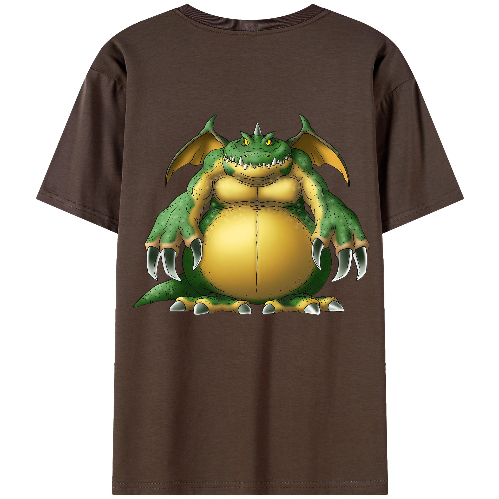 （画像用） ドラゴンクエスト Doragon Kuesuto Dragon Quest 綿100％半袖Tシャツ（背面プリント）