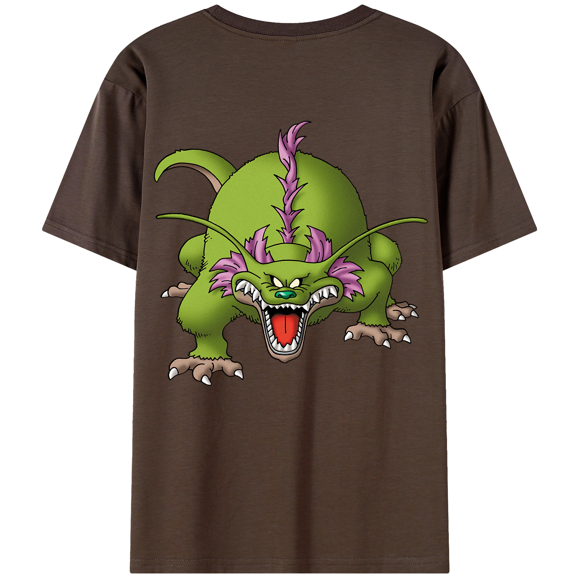 （画像用） ドラゴンクエスト Doragon Kuesuto Dragon Quest 綿100％半袖Tシャツ（背面プリント）