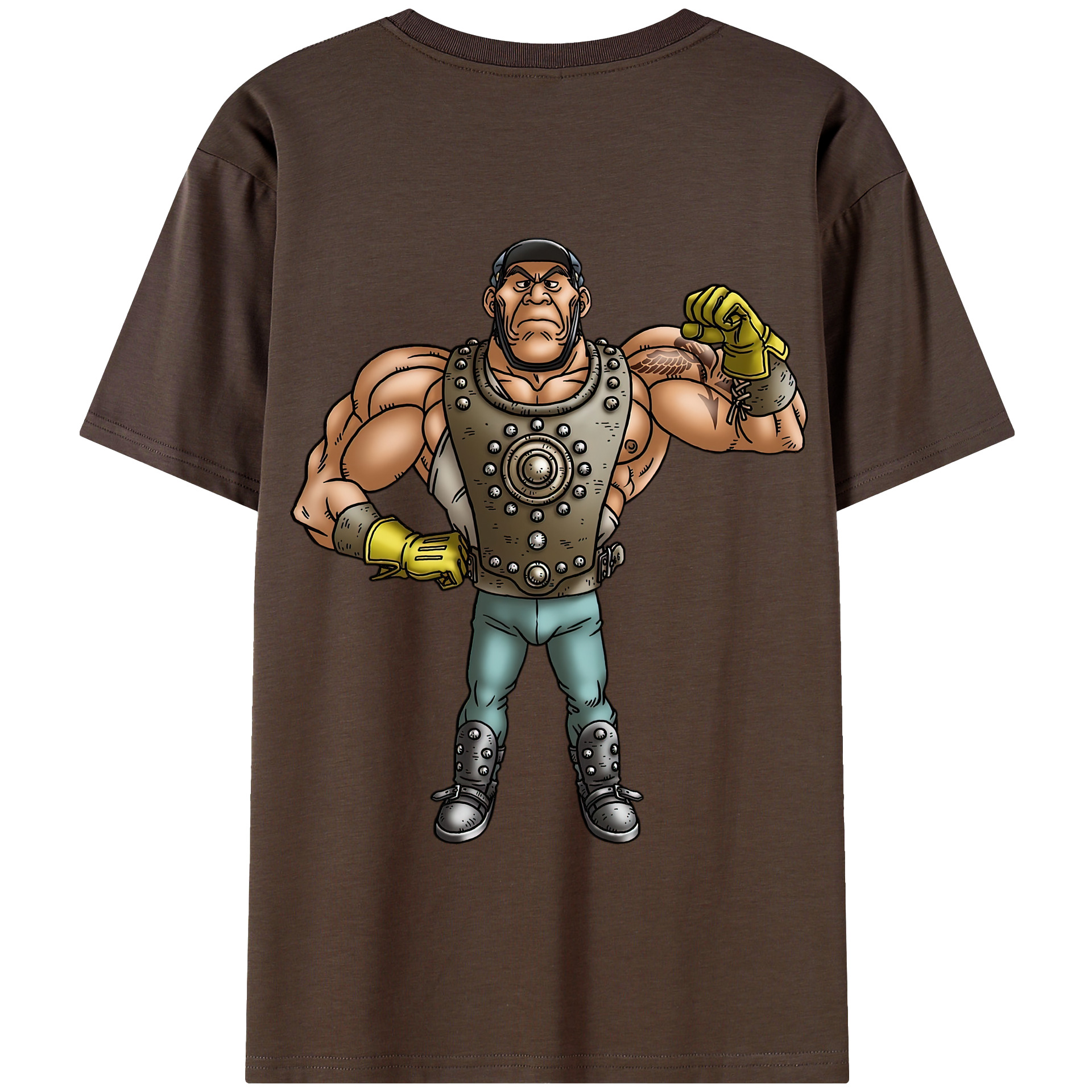 （画像用） ドラゴンクエスト Doragon Kuesuto Dragon Quest 綿100％半袖Tシャツ（背面プリント）