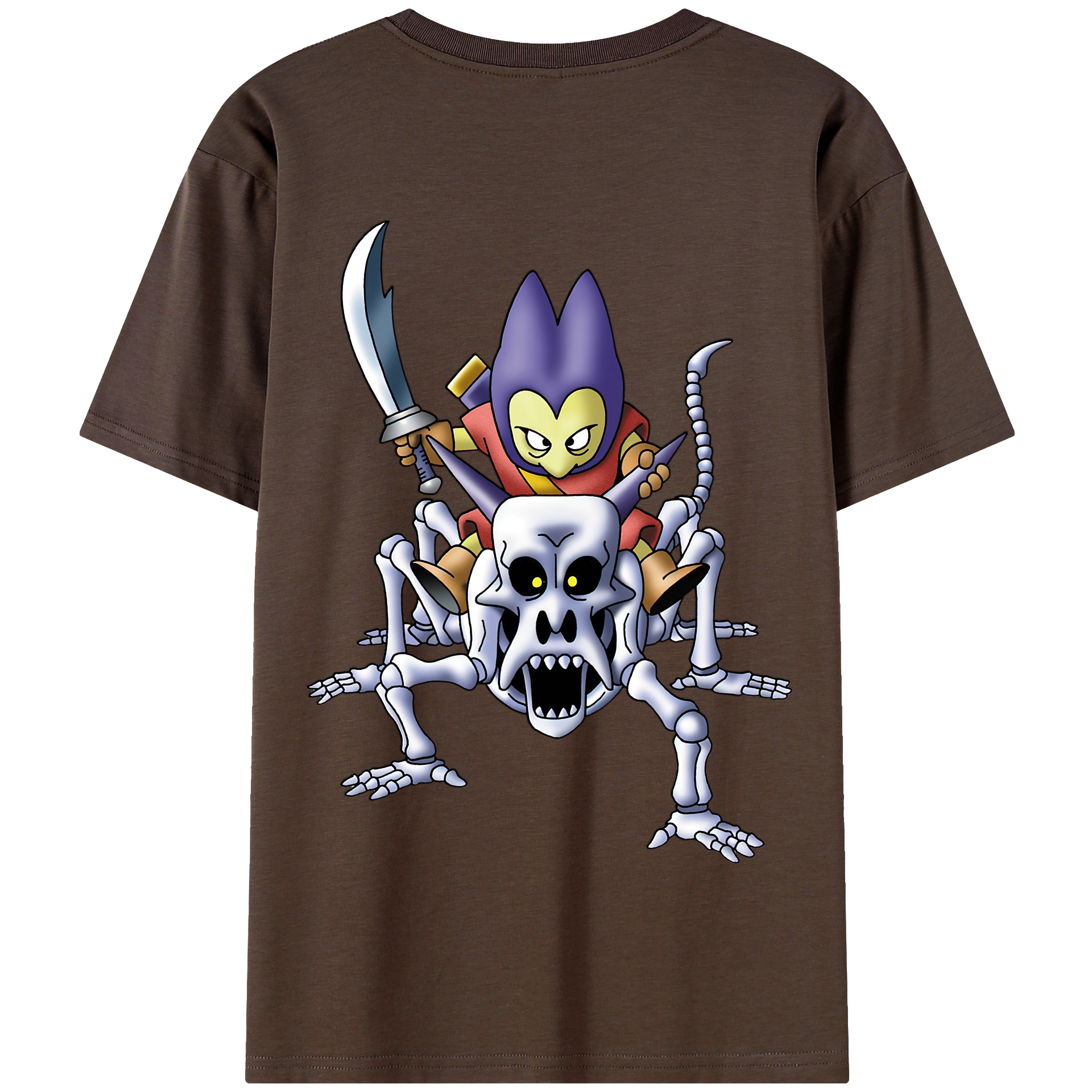 （画像用） ドラゴンクエスト Doragon Kuesuto Dragon Quest 綿100％半袖Tシャツ（背面プリント）