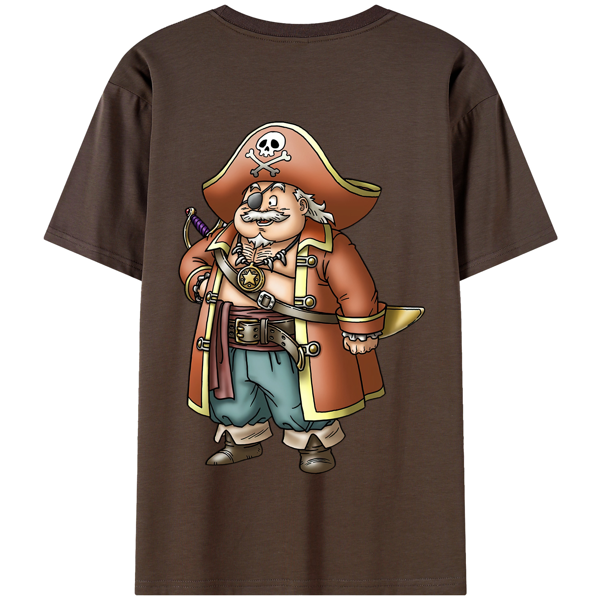 （画像用） ドラゴンクエスト Doragon Kuesuto Dragon Quest 綿100％半袖Tシャツ（背面プリント）
