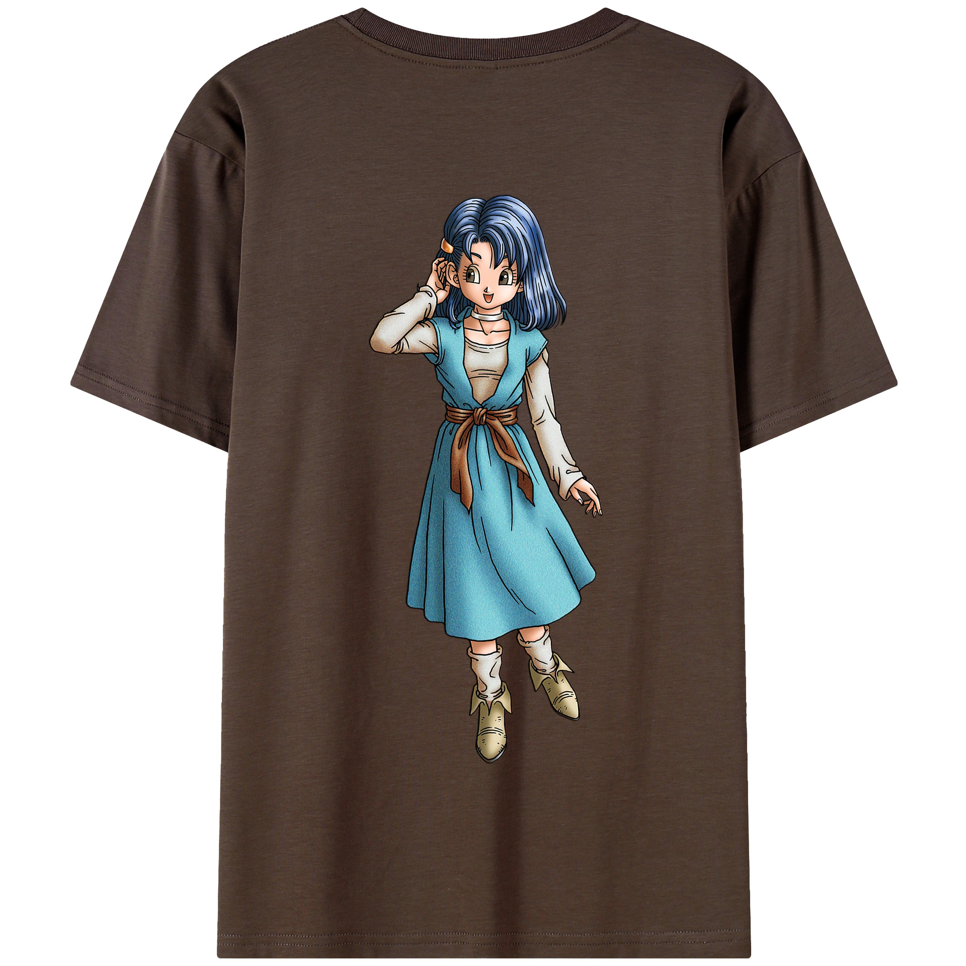 （画像用） ドラゴンクエスト Doragon Kuesuto Dragon Quest 綿100％半袖Tシャツ（背面プリント）