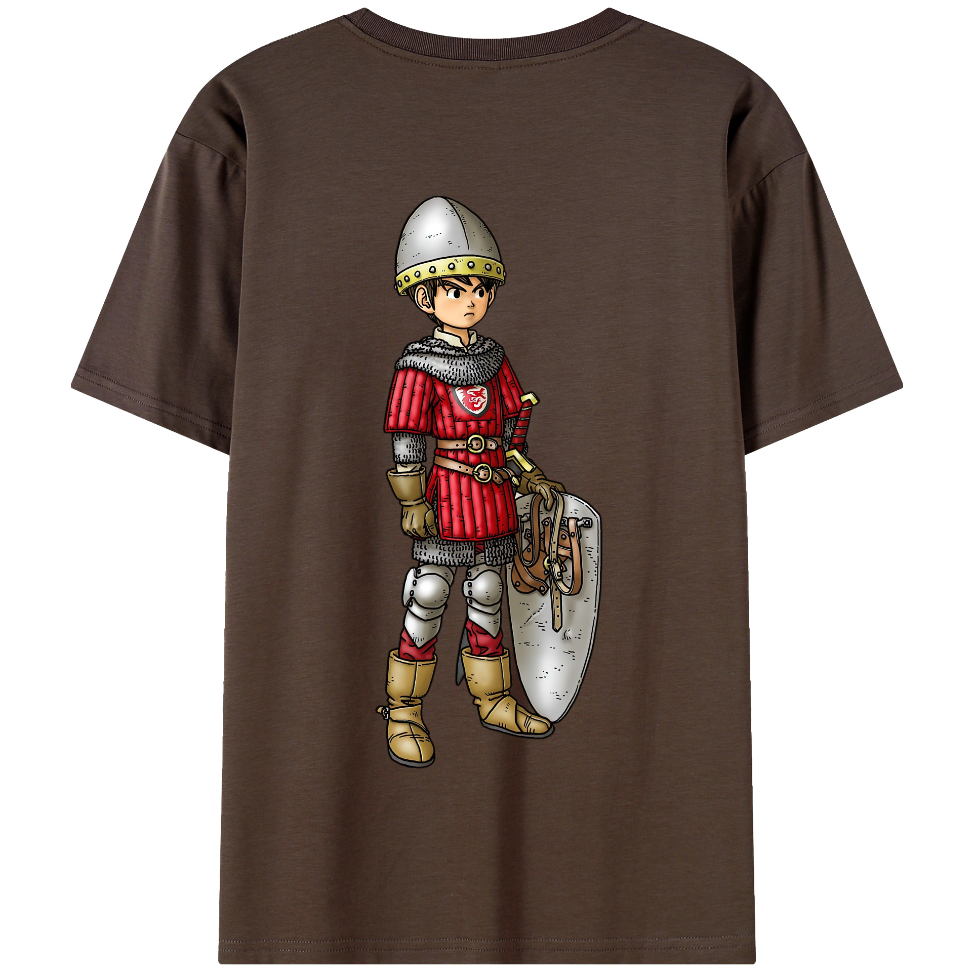 （画像用） ドラゴンクエスト Doragon Kuesuto Dragon Quest 綿100％半袖Tシャツ（背面プリント）