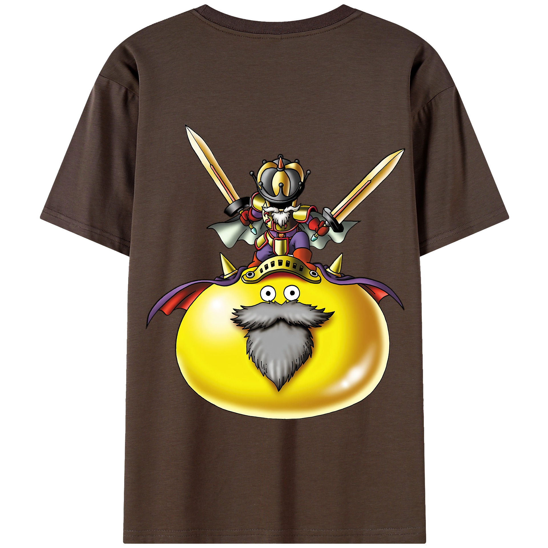 （画像用） ドラゴンクエスト Doragon Kuesuto Dragon Quest 綿100％半袖Tシャツ（背面プリント）