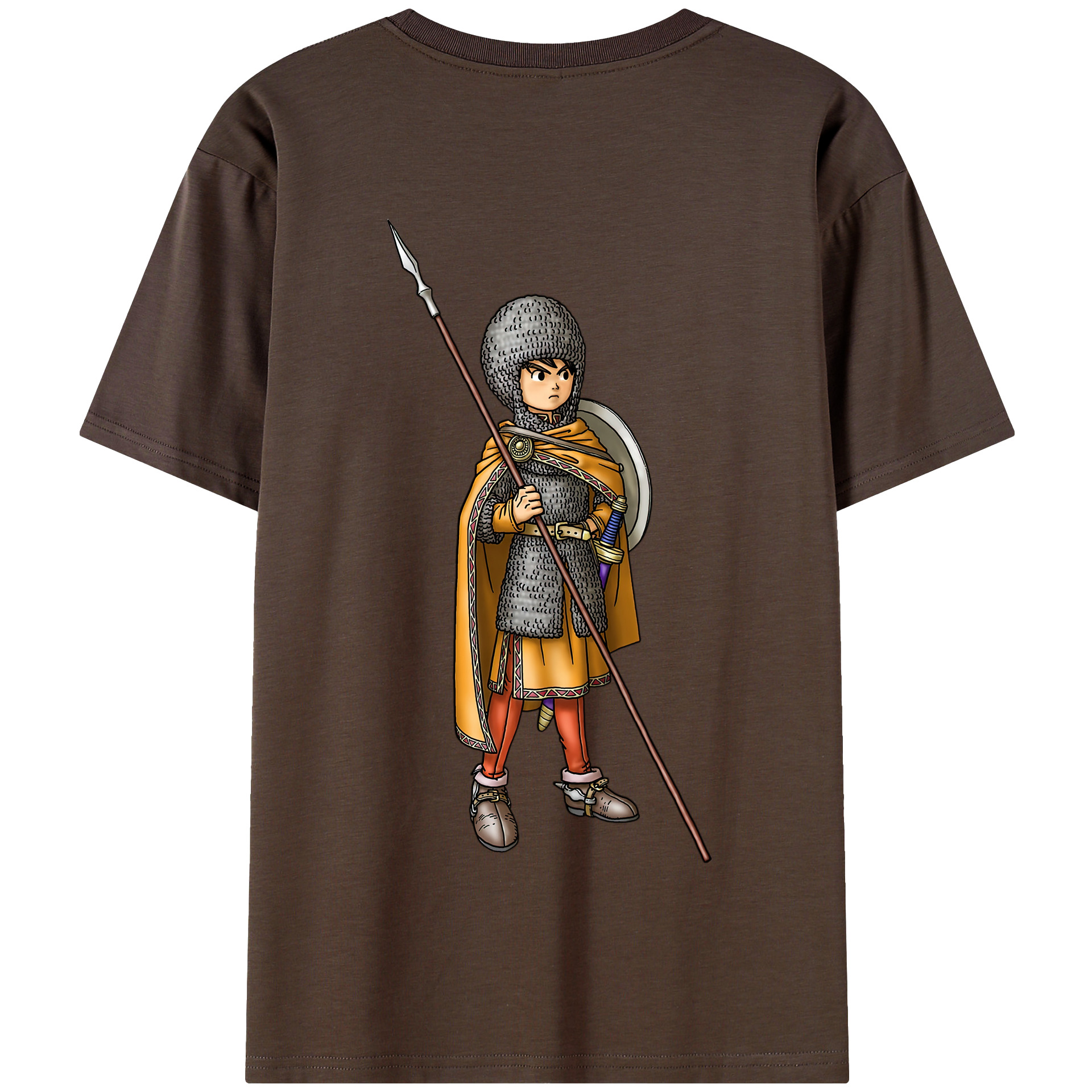 （画像用） ドラゴンクエスト Doragon Kuesuto Dragon Quest 綿100％半袖Tシャツ（背面プリント）