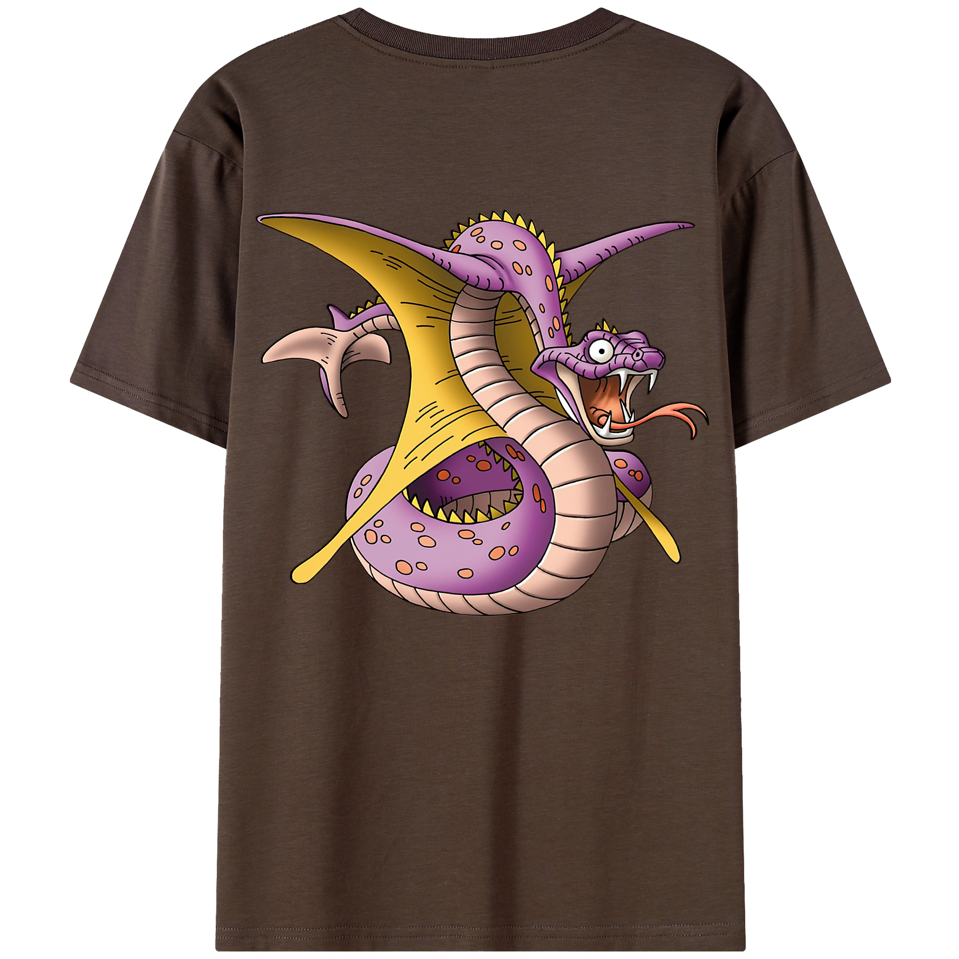 （画像用） ドラゴンクエスト Doragon Kuesuto Dragon Quest 綿100％半袖Tシャツ（背面プリント）