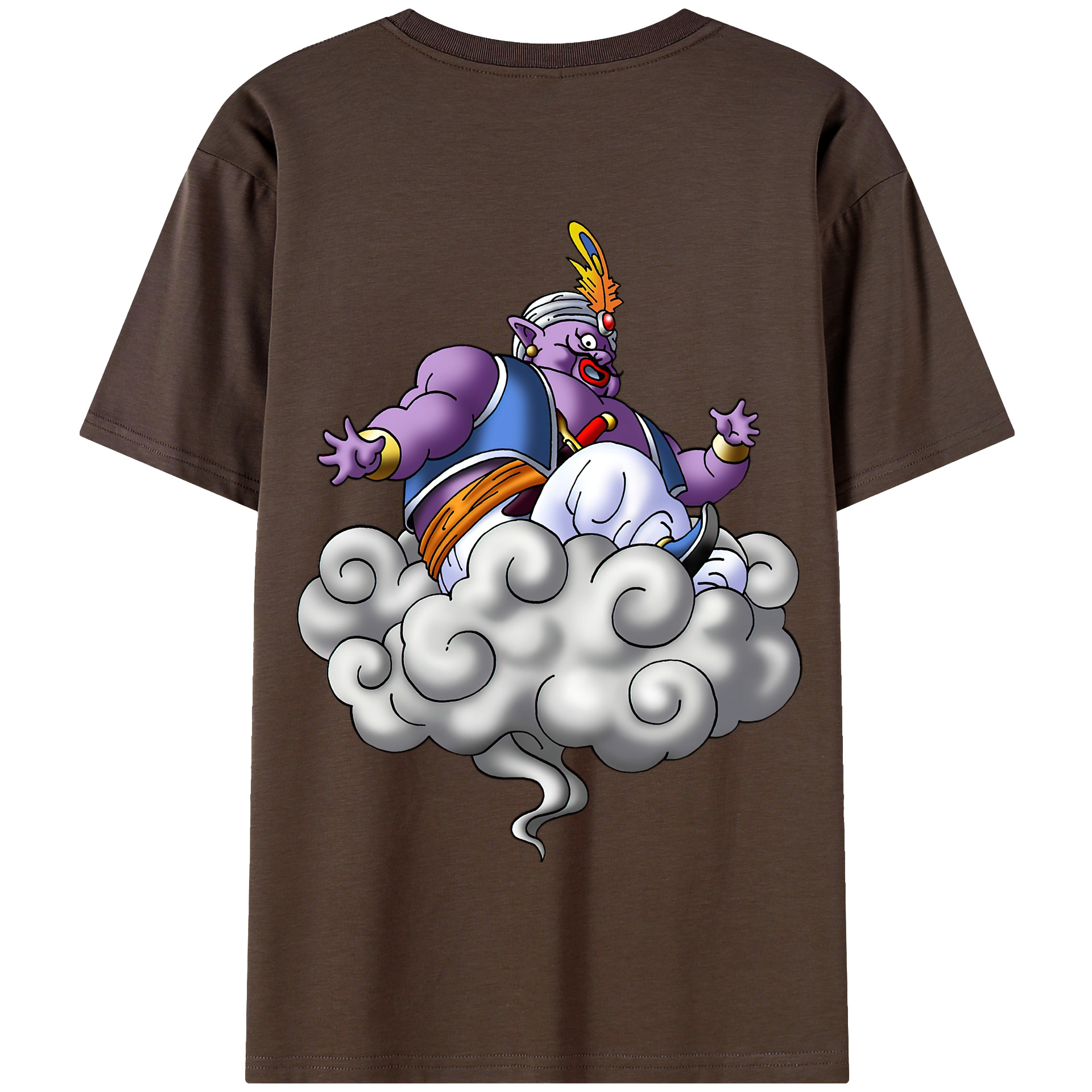 （画像用） ドラゴンクエスト Doragon Kuesuto Dragon Quest 綿100％半袖Tシャツ（背面プリント）