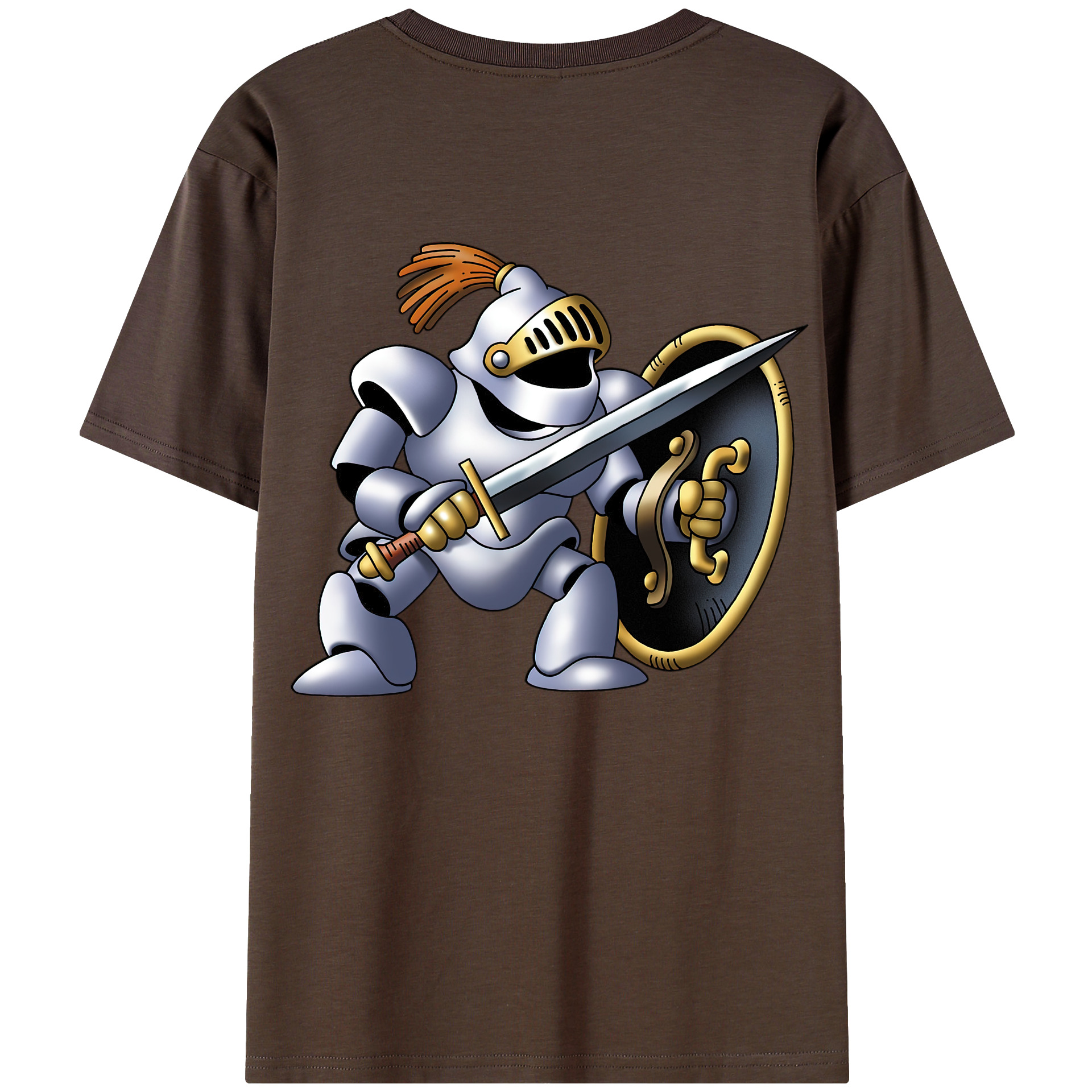 （画像用） ドラゴンクエスト Doragon Kuesuto Dragon Quest 綿100％半袖Tシャツ（背面プリント）