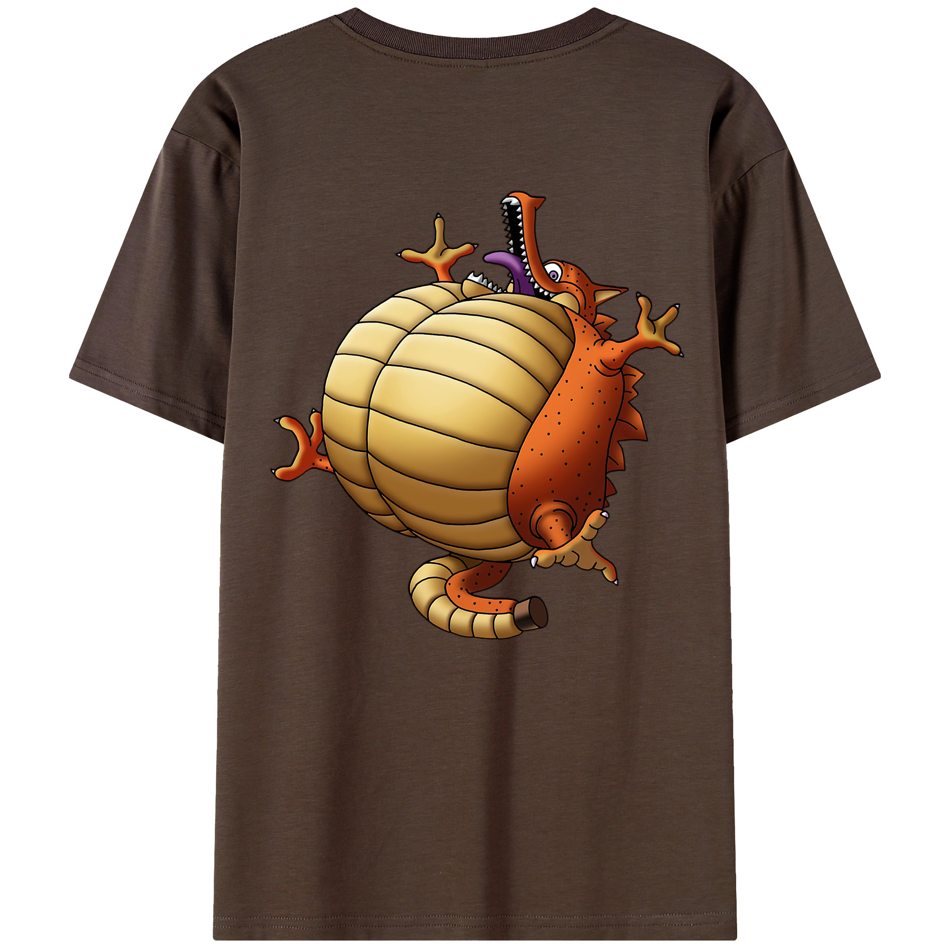 （画像用） ドラゴンクエスト Doragon Kuesuto Dragon Quest 綿100％半袖Tシャツ（背面プリント）