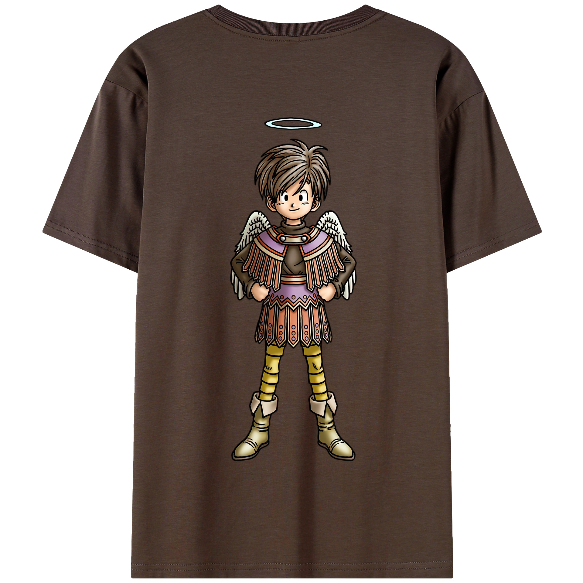 （画像用） ドラゴンクエスト Doragon Kuesuto Dragon Quest 綿100％半袖Tシャツ（背面プリント）