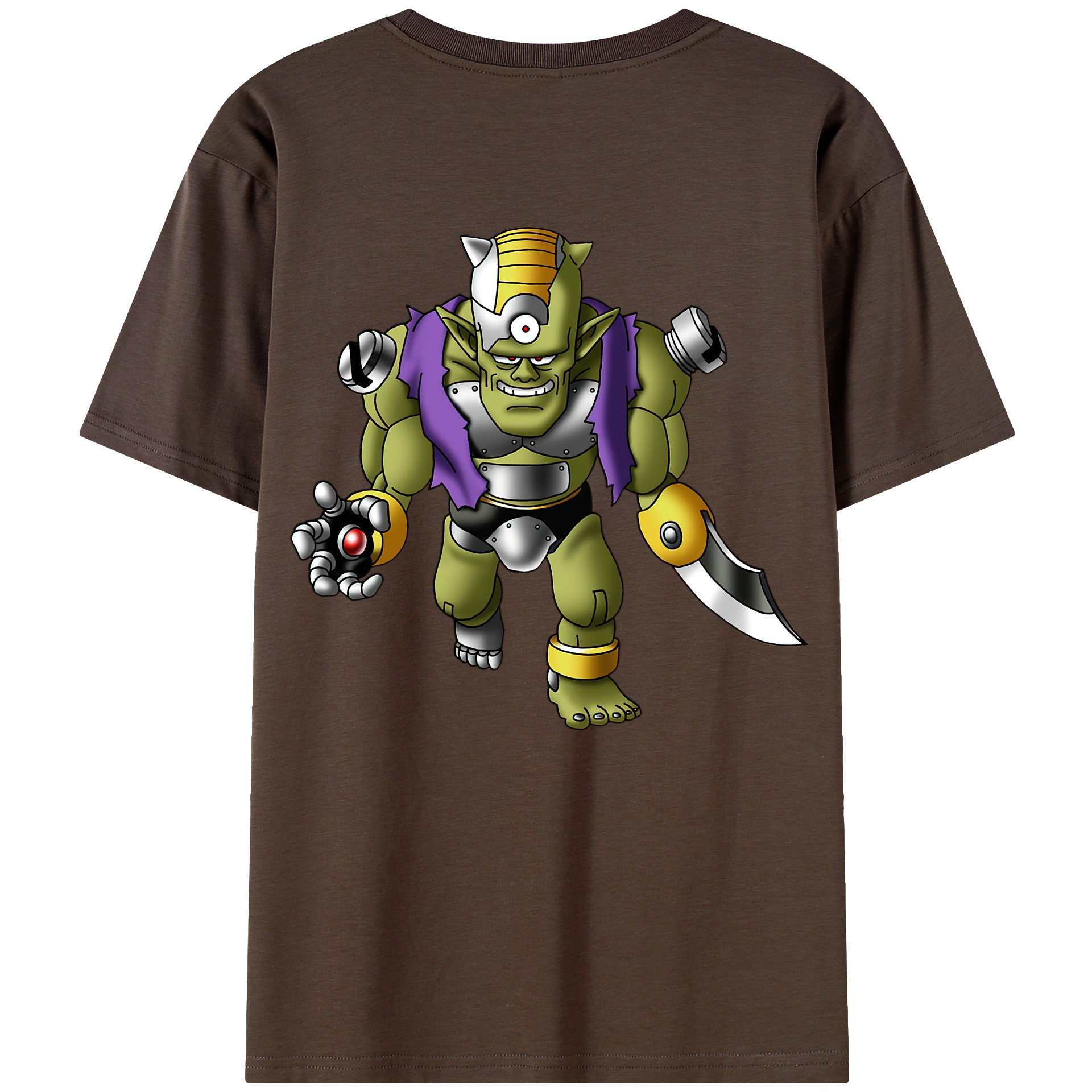 （画像用） ドラゴンクエスト Doragon Kuesuto Dragon Quest 綿100％半袖Tシャツ（背面プリント）