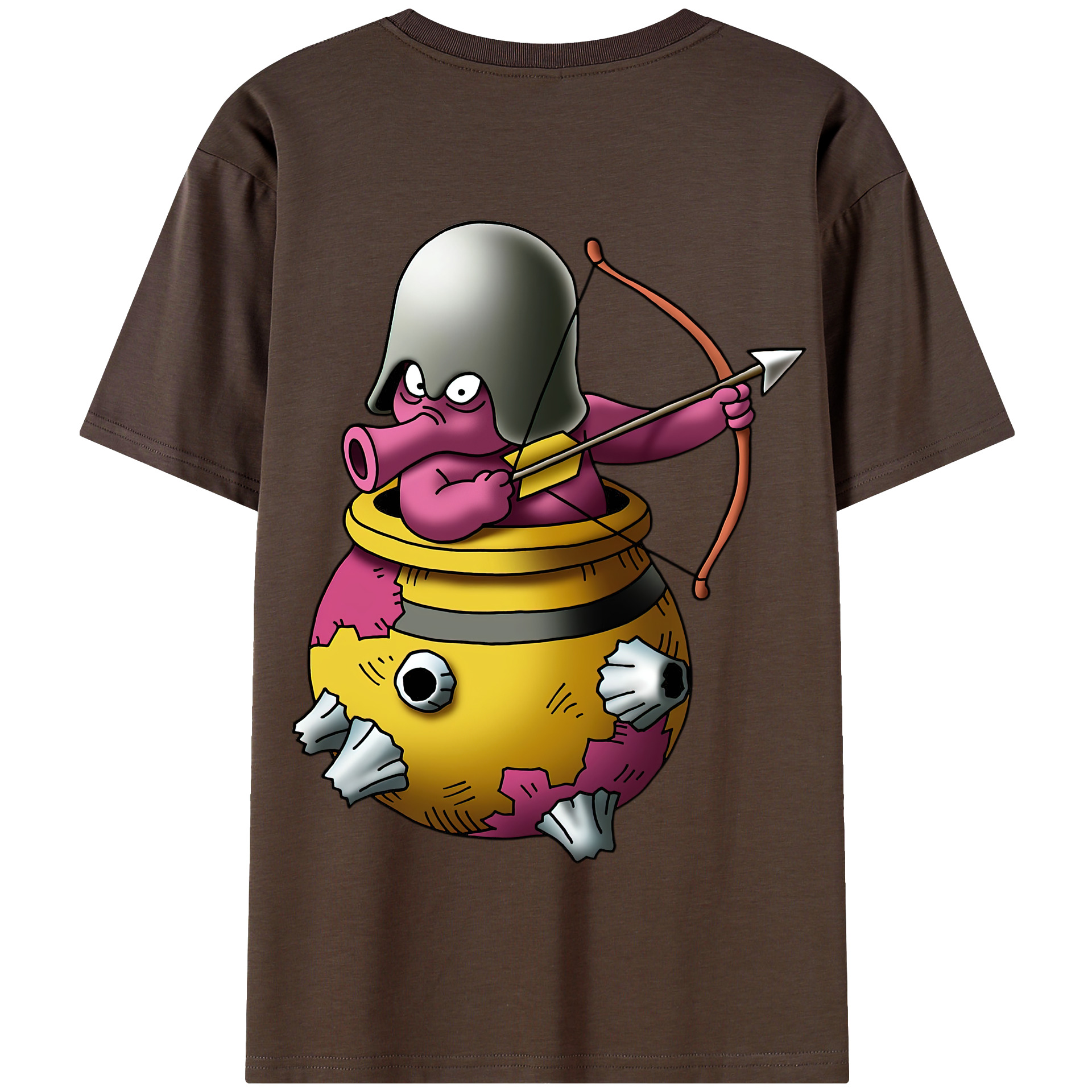 （画像用） ドラゴンクエスト Doragon Kuesuto Dragon Quest 綿100％半袖Tシャツ（背面プリント）