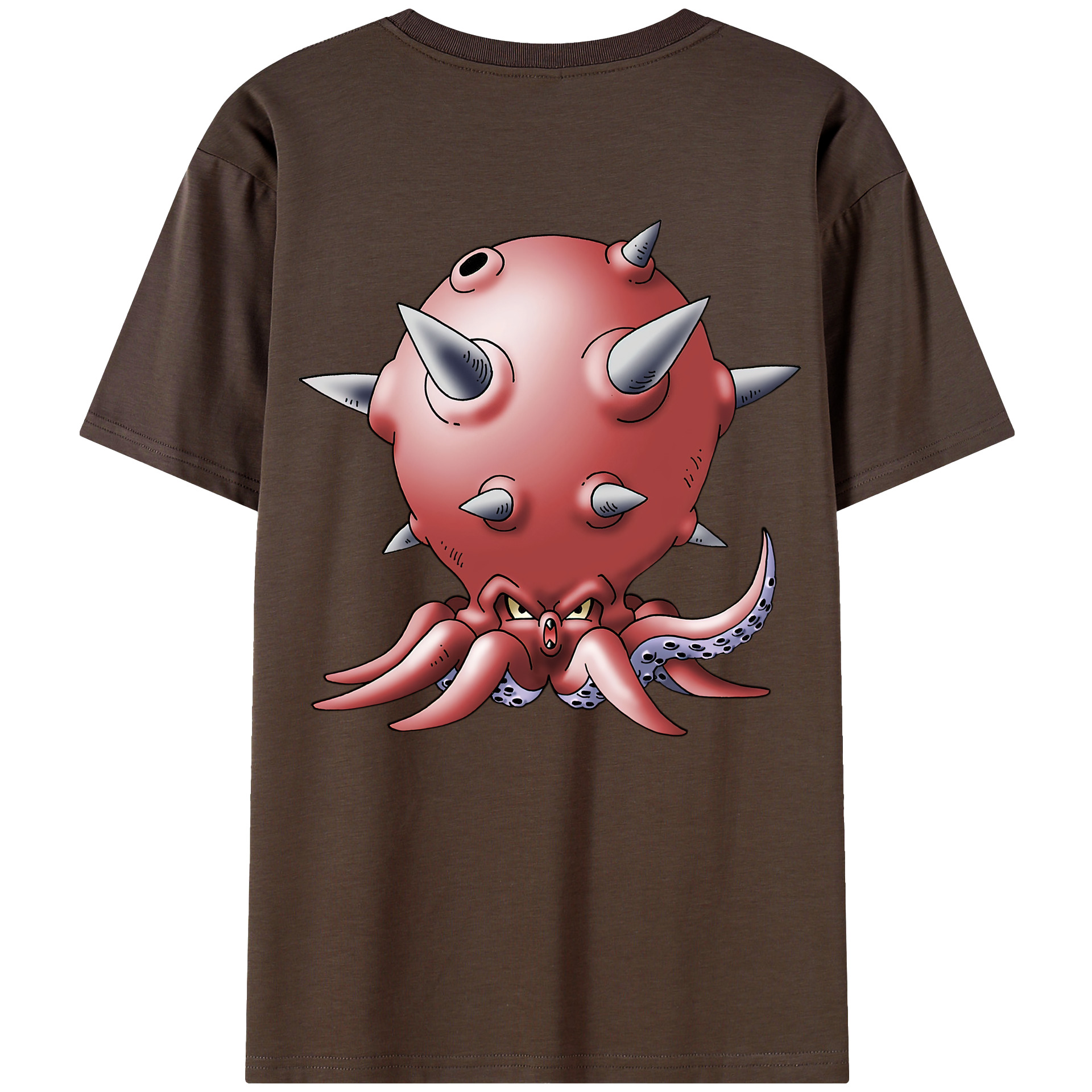 （画像用） ドラゴンクエスト Doragon Kuesuto Dragon Quest 綿100％半袖Tシャツ（背面プリント）
