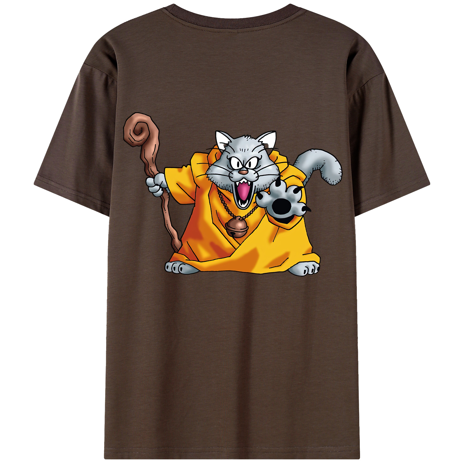 （画像用） ドラゴンクエスト Doragon Kuesuto Dragon Quest 綿100％半袖Tシャツ（背面プリント）
