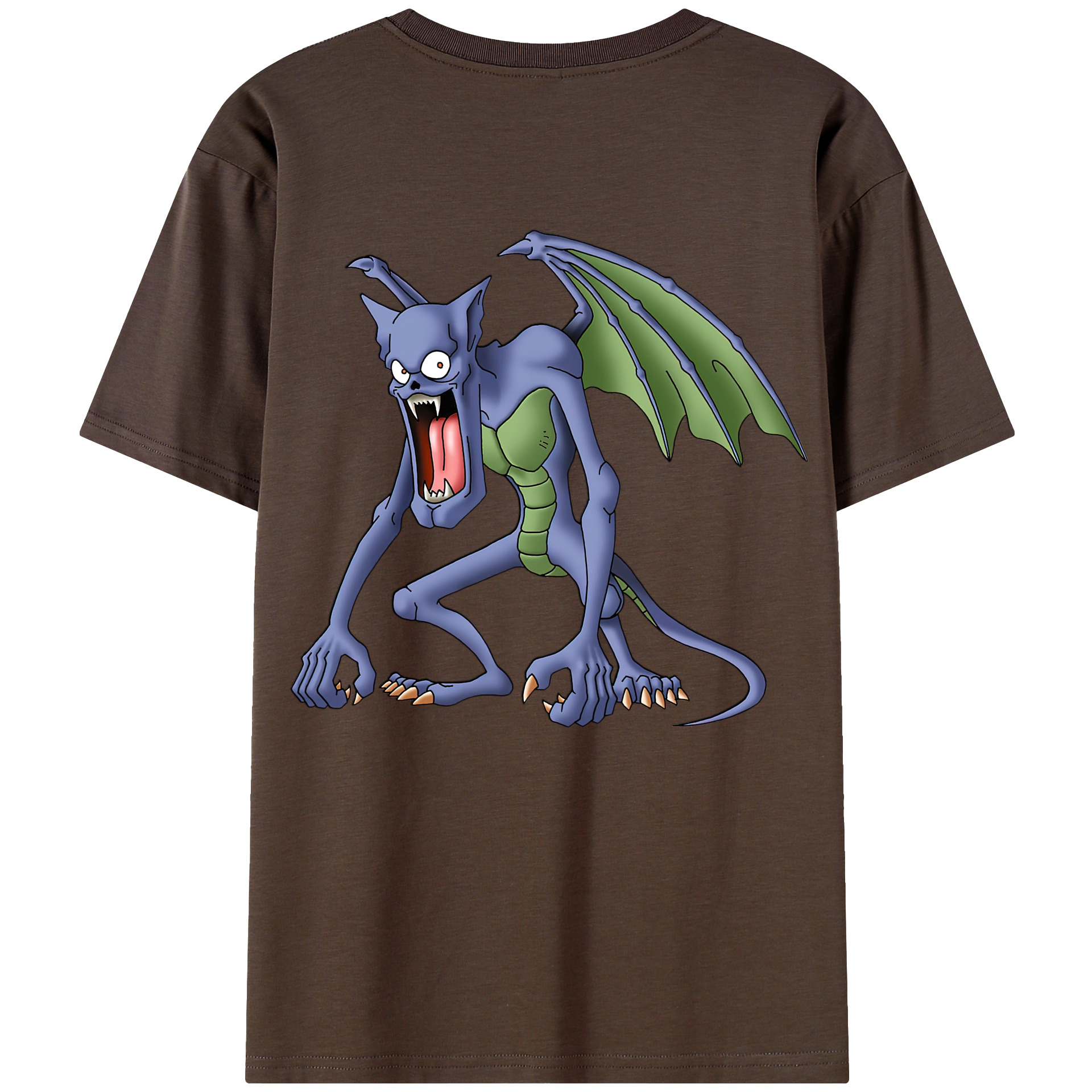 （画像用） ドラゴンクエスト Doragon Kuesuto Dragon Quest 綿100％半袖Tシャツ（背面プリント）