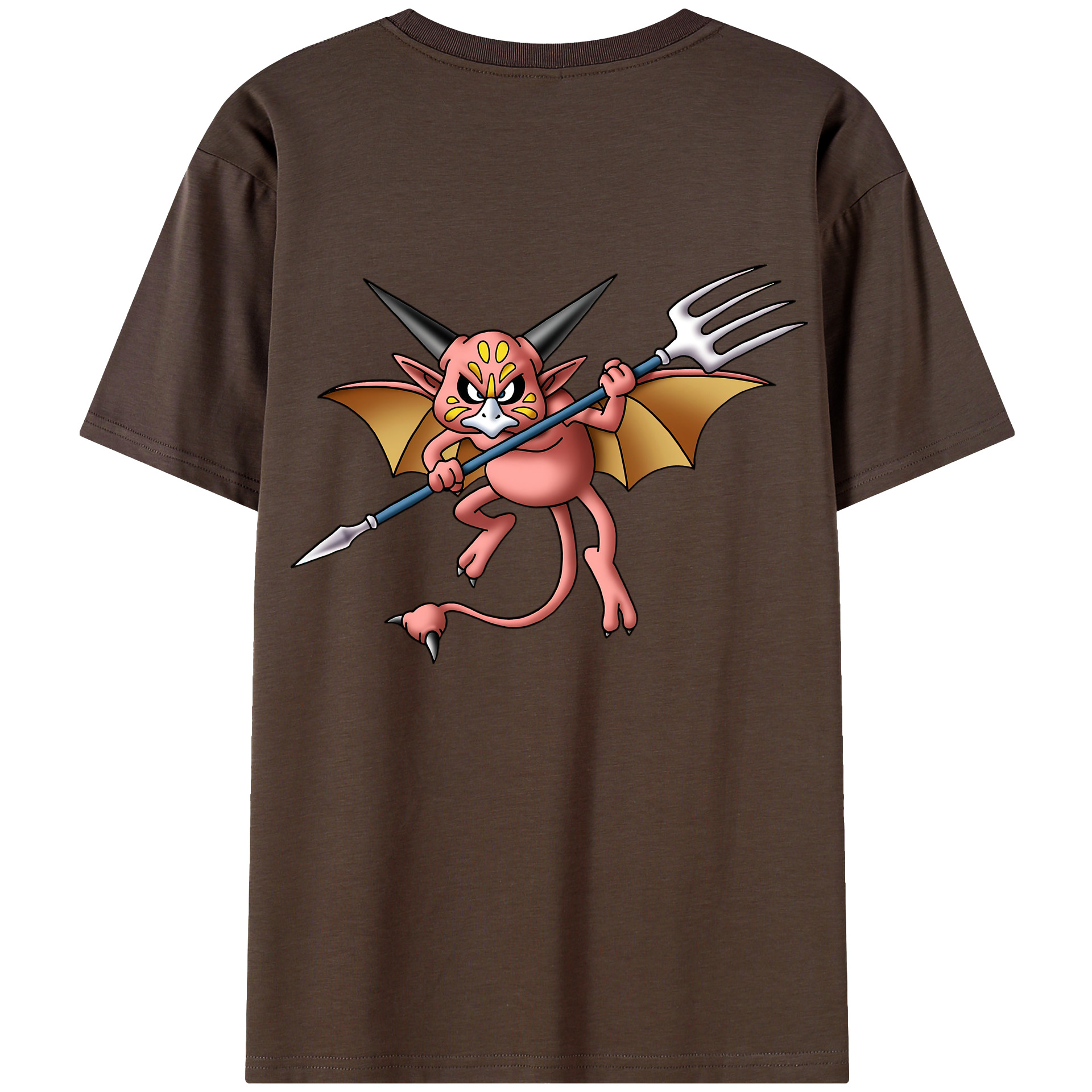（画像用） ドラゴンクエスト Doragon Kuesuto Dragon Quest 綿100％半袖Tシャツ（背面プリント）