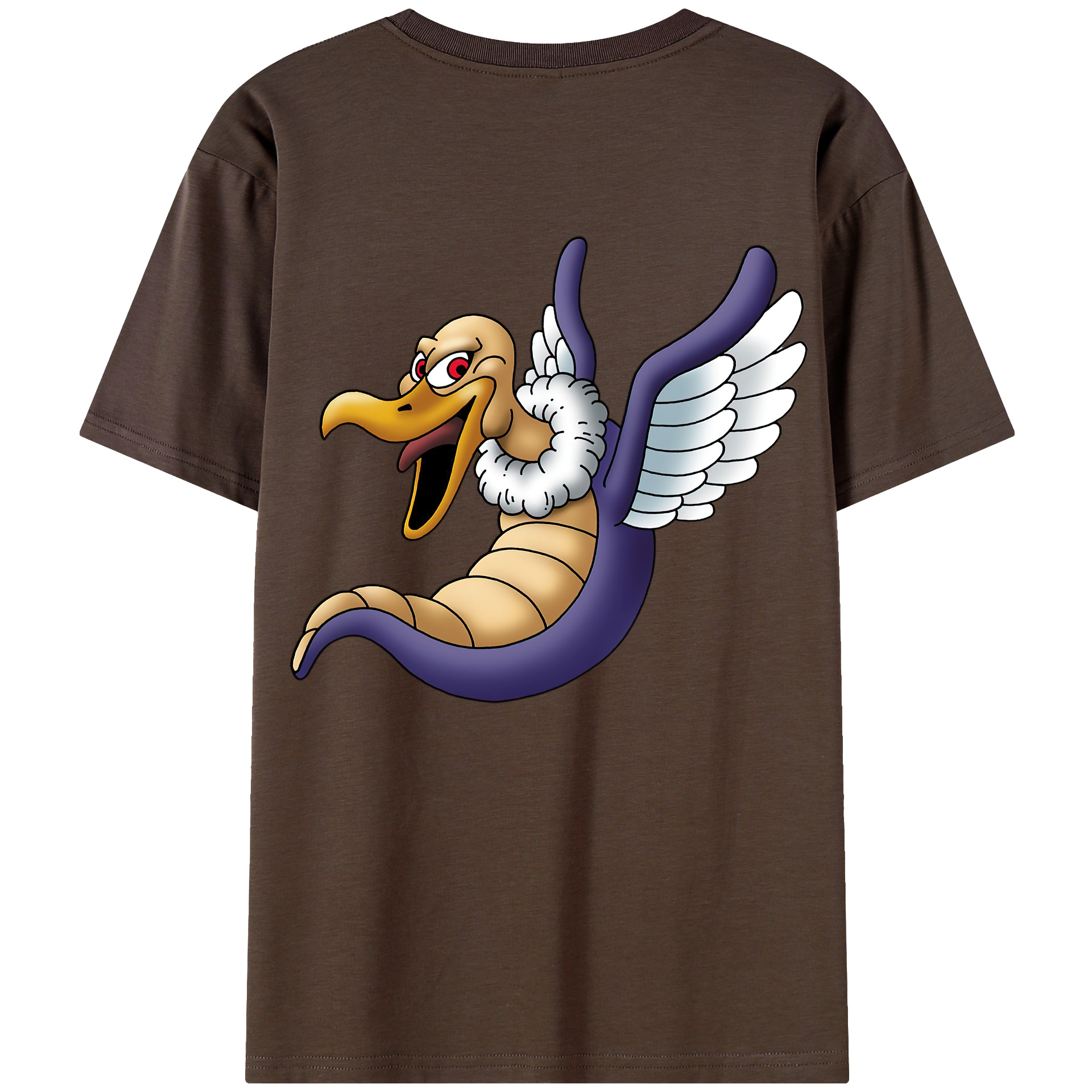 （画像用） ドラゴンクエスト Doragon Kuesuto Dragon Quest 綿100％半袖Tシャツ（背面プリント）