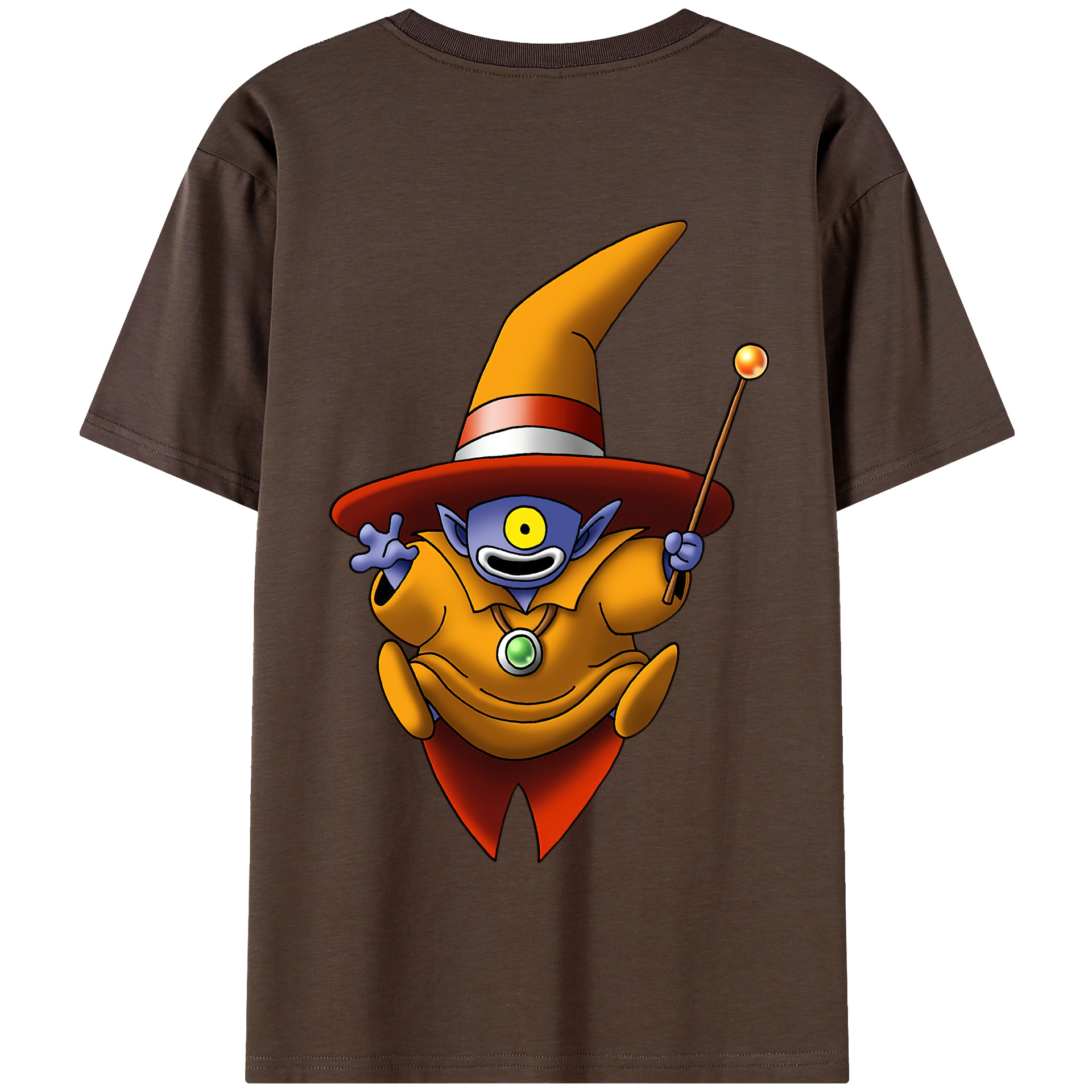 （画像用） ドラゴンクエスト Doragon Kuesuto Dragon Quest 綿100％半袖Tシャツ（背面プリント）