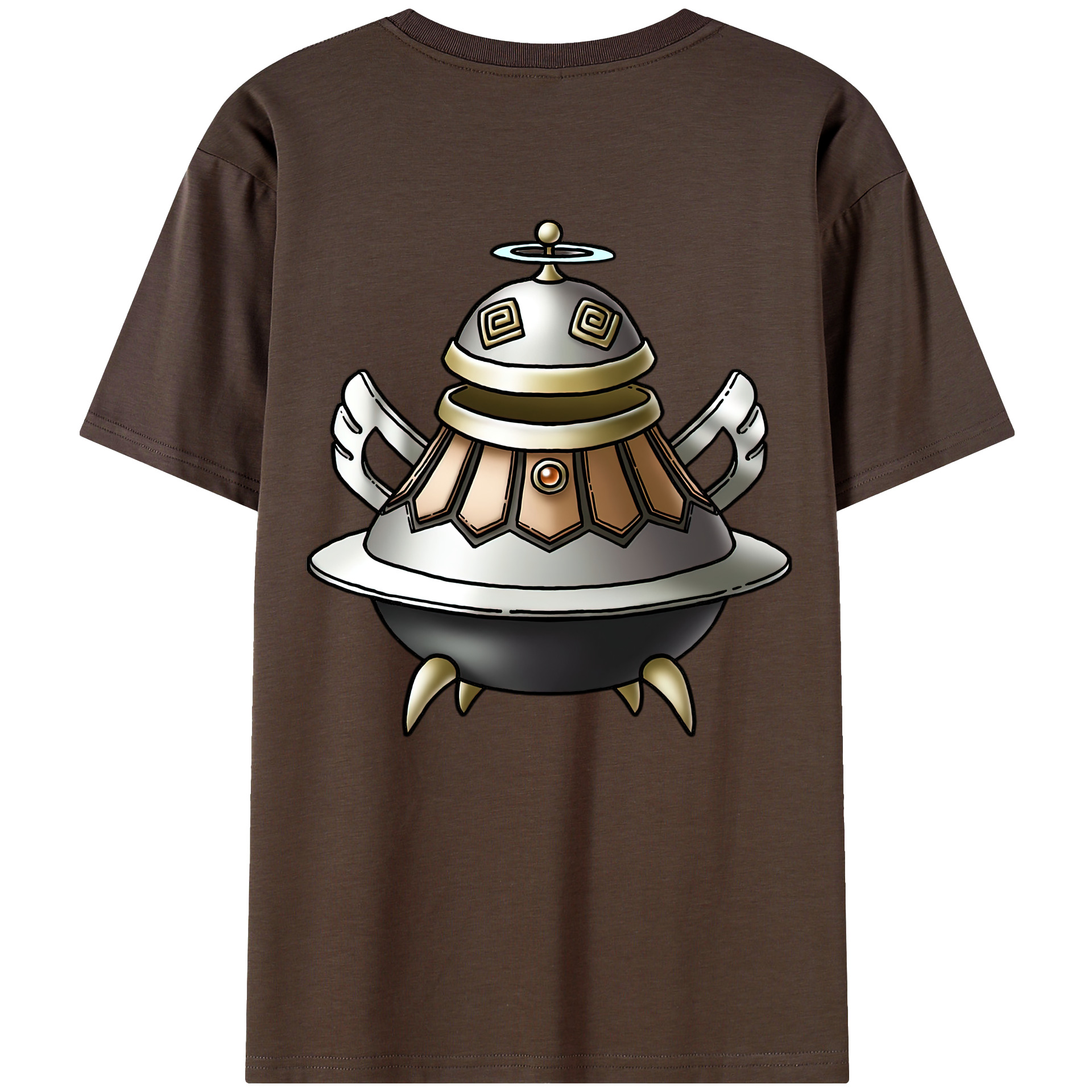 （画像用） ドラゴンクエスト Doragon Kuesuto Dragon Quest 綿100％半袖Tシャツ（背面プリント）