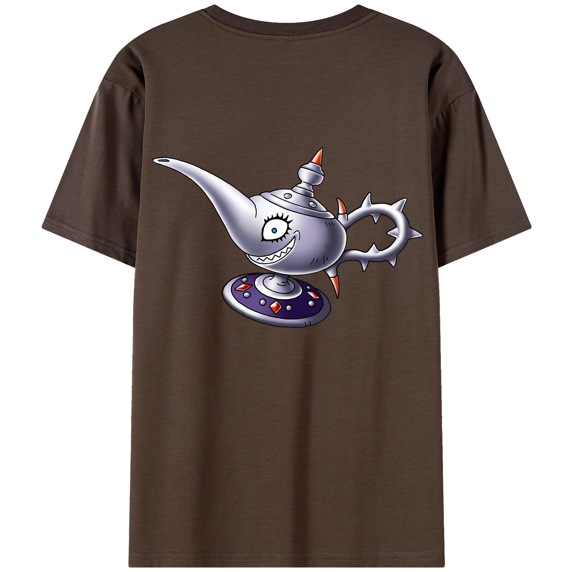 （画像用） ドラゴンクエスト Doragon Kuesuto Dragon Quest 綿100％半袖Tシャツ（背面プリント）