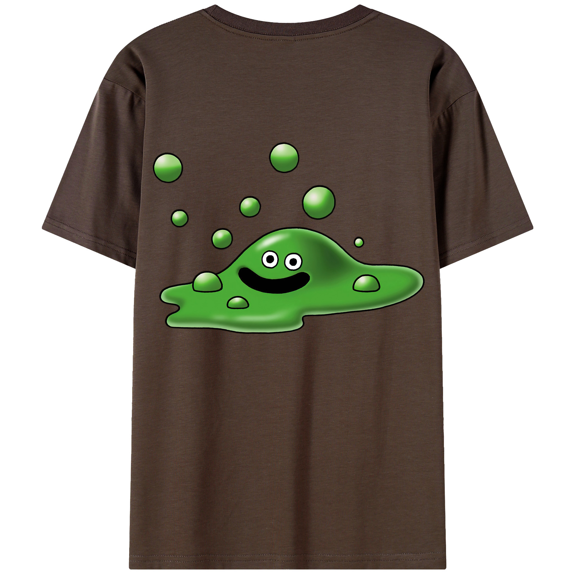 （画像用） ドラゴンクエスト Doragon Kuesuto Dragon Quest 綿100％半袖Tシャツ（背面プリント）