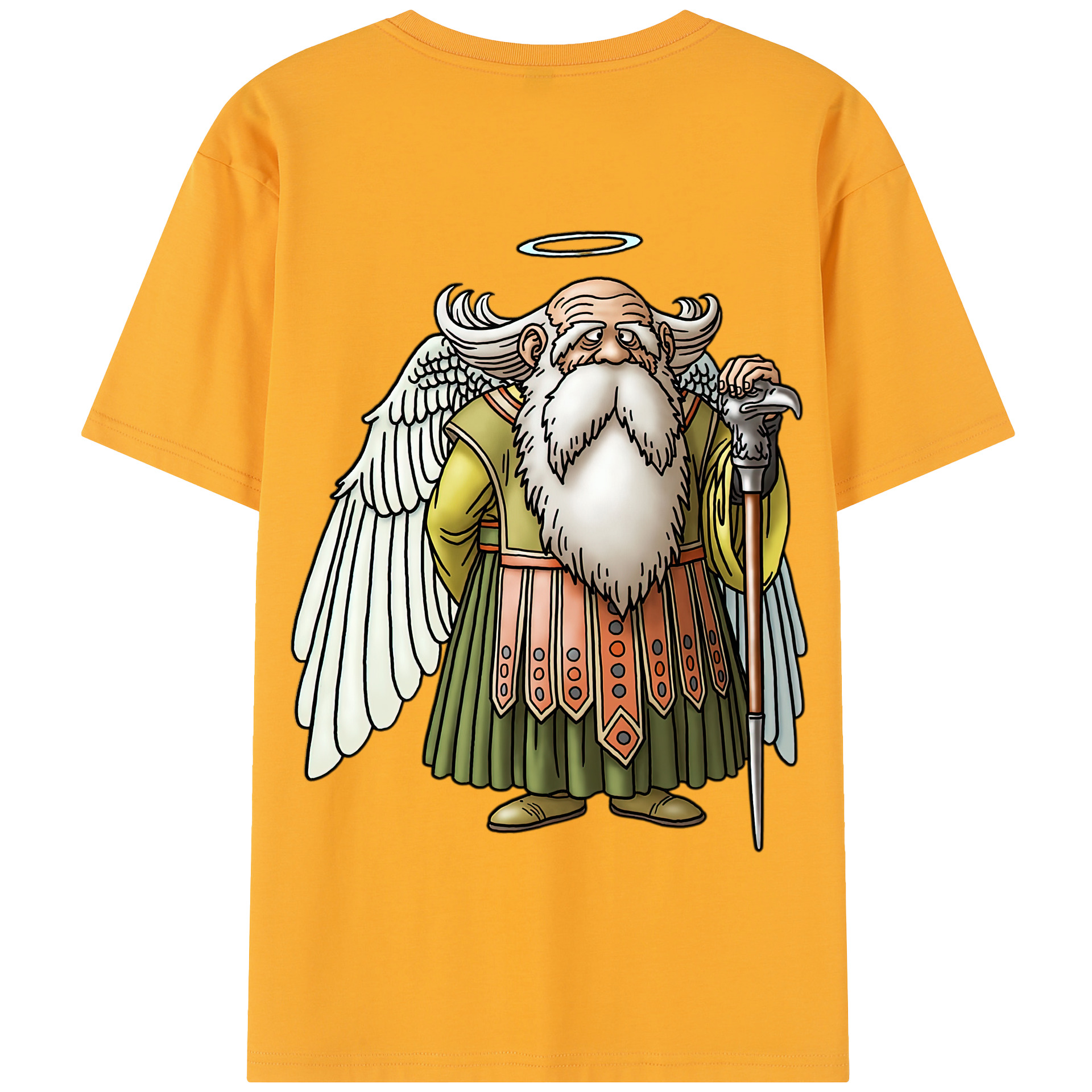 （画像用） ドラゴンクエスト Doragon Kuesuto Dragon Quest 綿100％半袖Tシャツ（背面プリント）