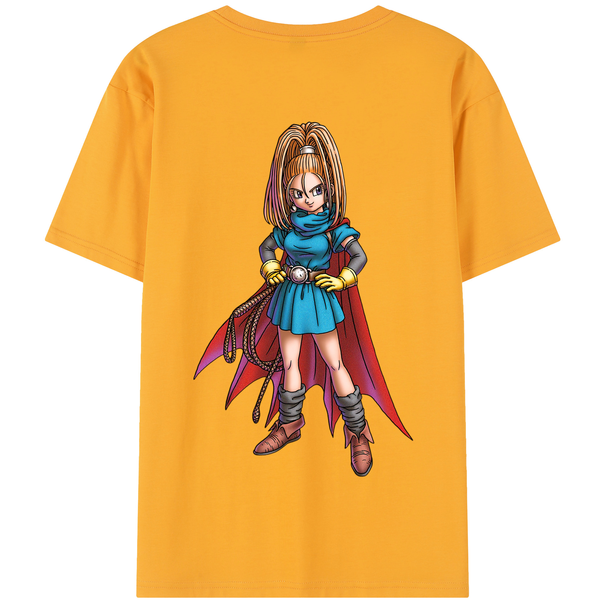 （画像用） ドラゴンクエスト Doragon Kuesuto Dragon Quest 綿100％半袖Tシャツ（背面プリント）
