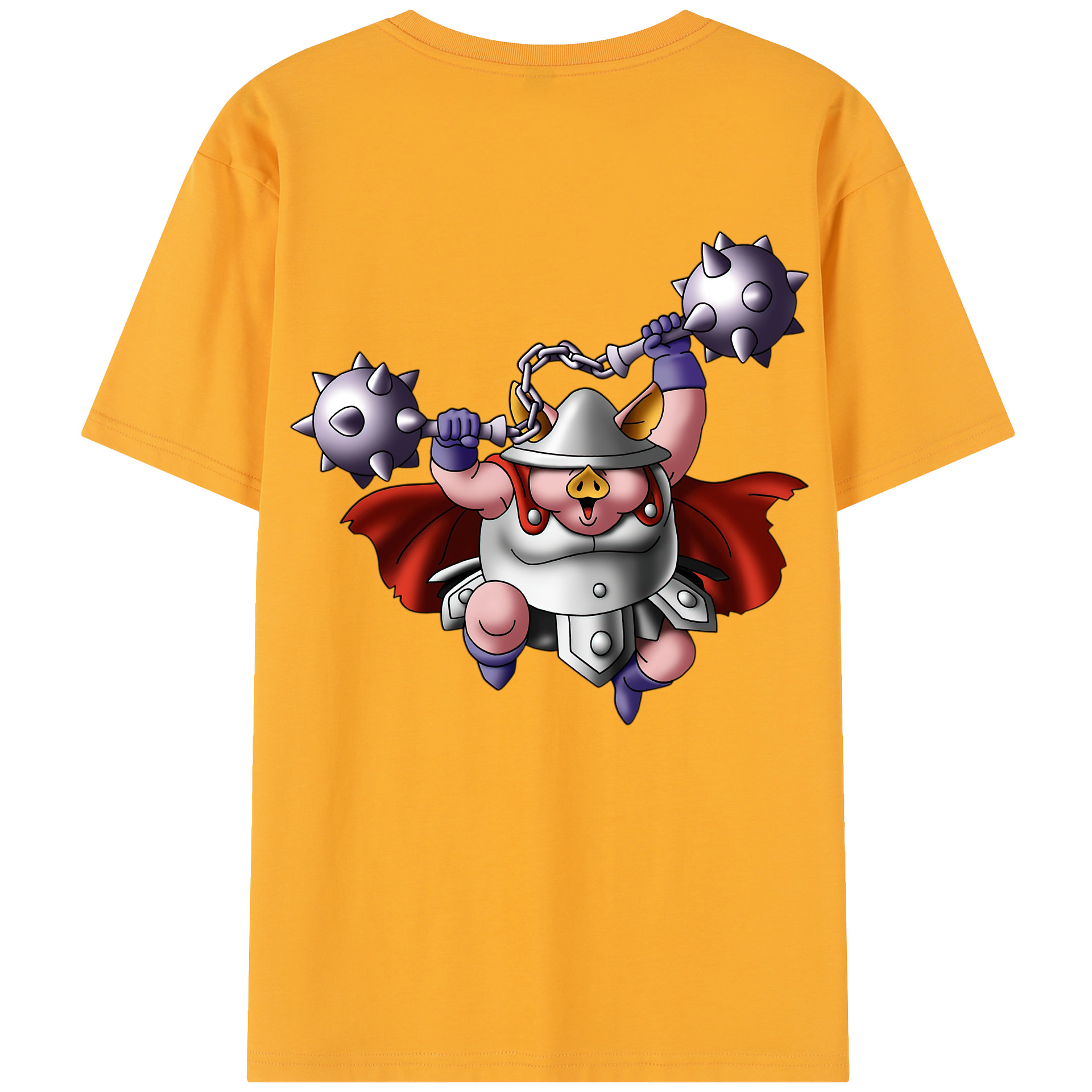 （画像用） ドラゴンクエスト Doragon Kuesuto Dragon Quest 綿100％半袖Tシャツ（背面プリント）
