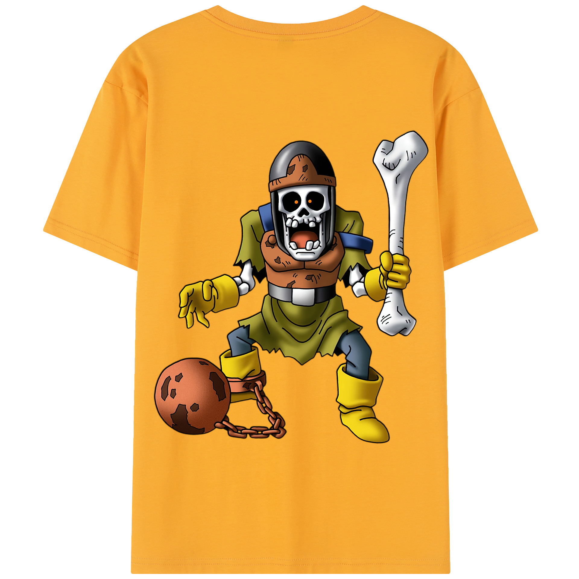 （画像用） ドラゴンクエスト Doragon Kuesuto Dragon Quest 綿100％半袖Tシャツ（背面プリント）