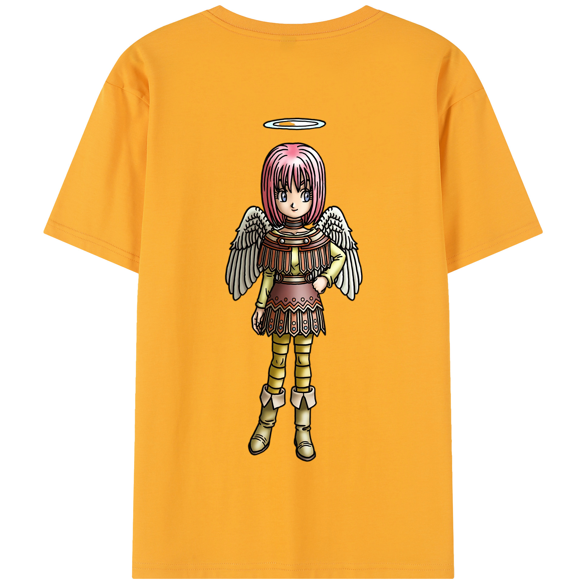 （画像用） ドラゴンクエスト Doragon Kuesuto Dragon Quest 綿100％半袖Tシャツ（背面プリント）