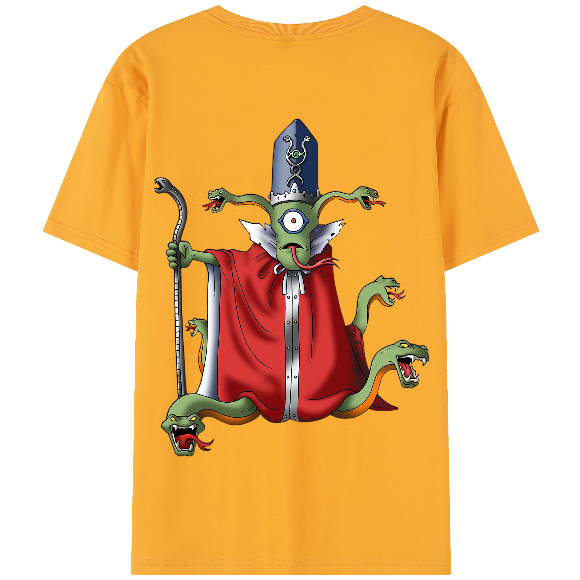 （画像用） ドラゴンクエスト Doragon Kuesuto Dragon Quest 綿100％半袖Tシャツ（背面プリント）