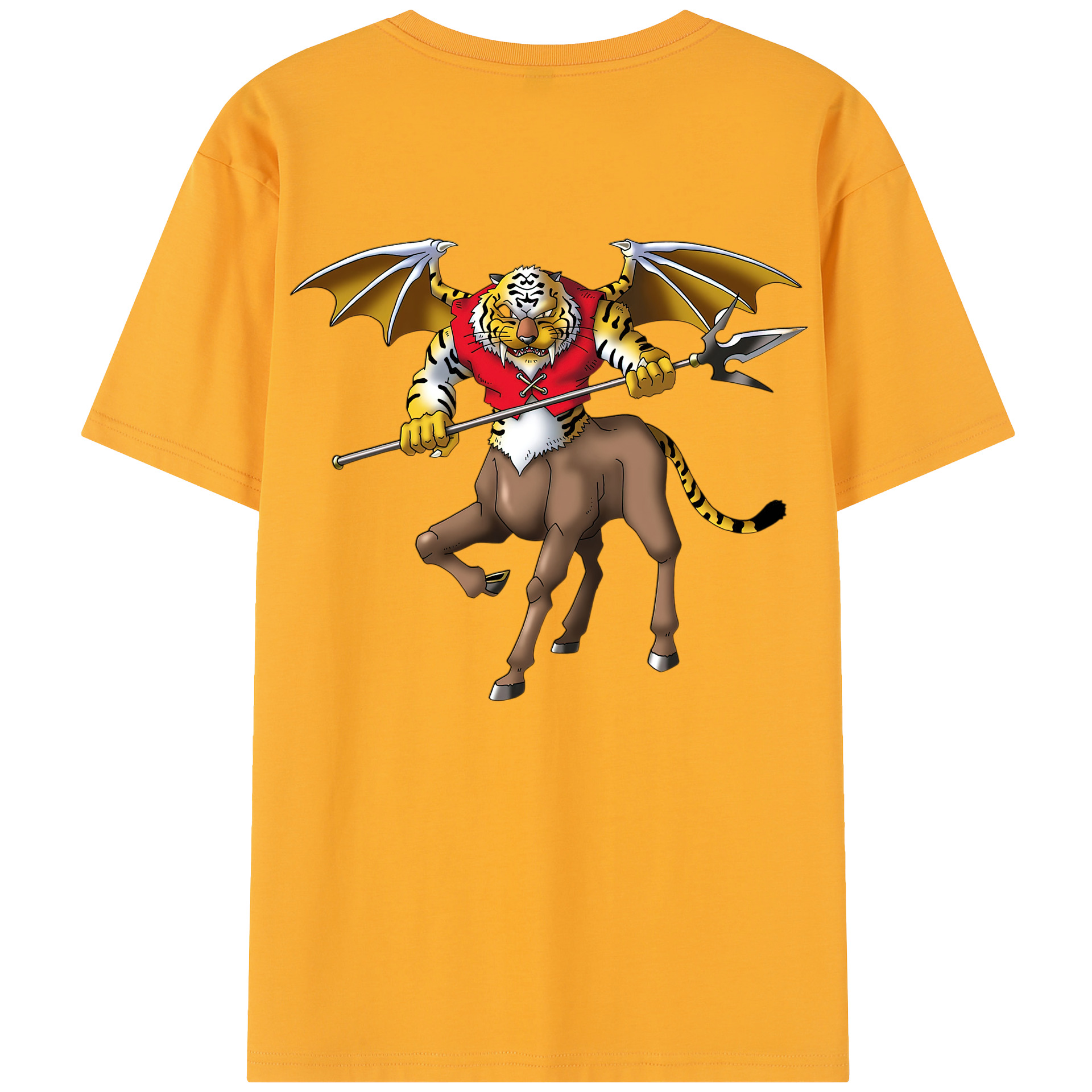 （画像用） ドラゴンクエスト Doragon Kuesuto Dragon Quest 綿100％半袖Tシャツ（背面プリント）