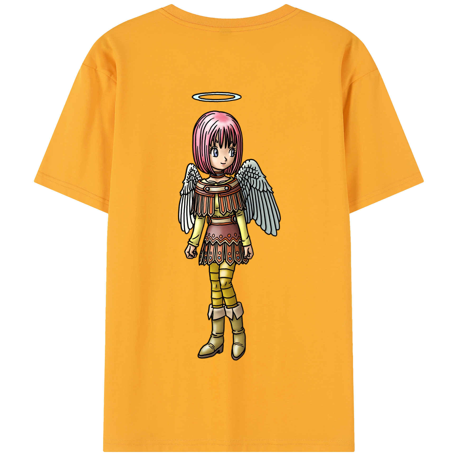（画像用） ドラゴンクエスト Doragon Kuesuto Dragon Quest 綿100％半袖Tシャツ（背面プリント）