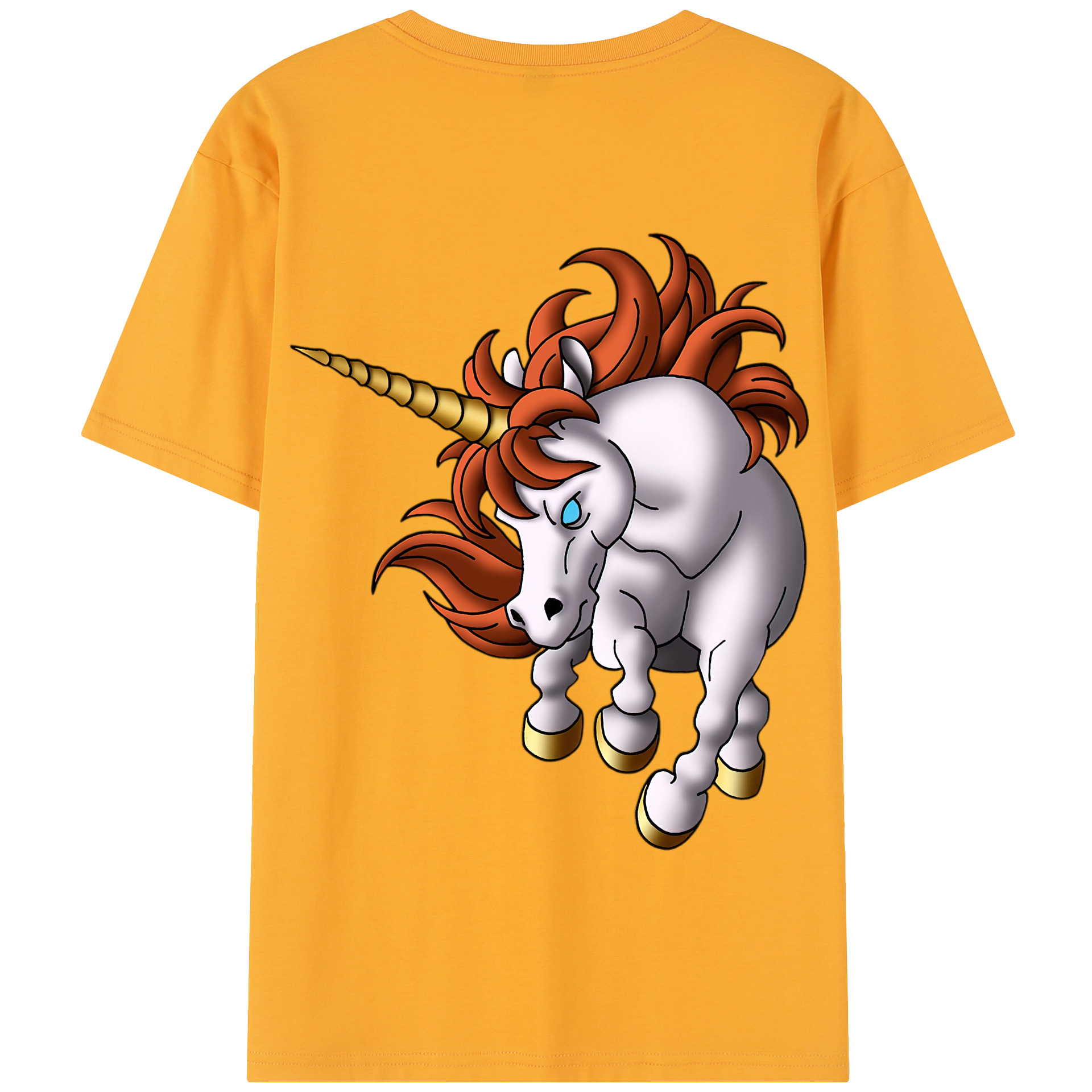 （画像用） ドラゴンクエスト Doragon Kuesuto Dragon Quest 綿100％半袖Tシャツ（背面プリント）
