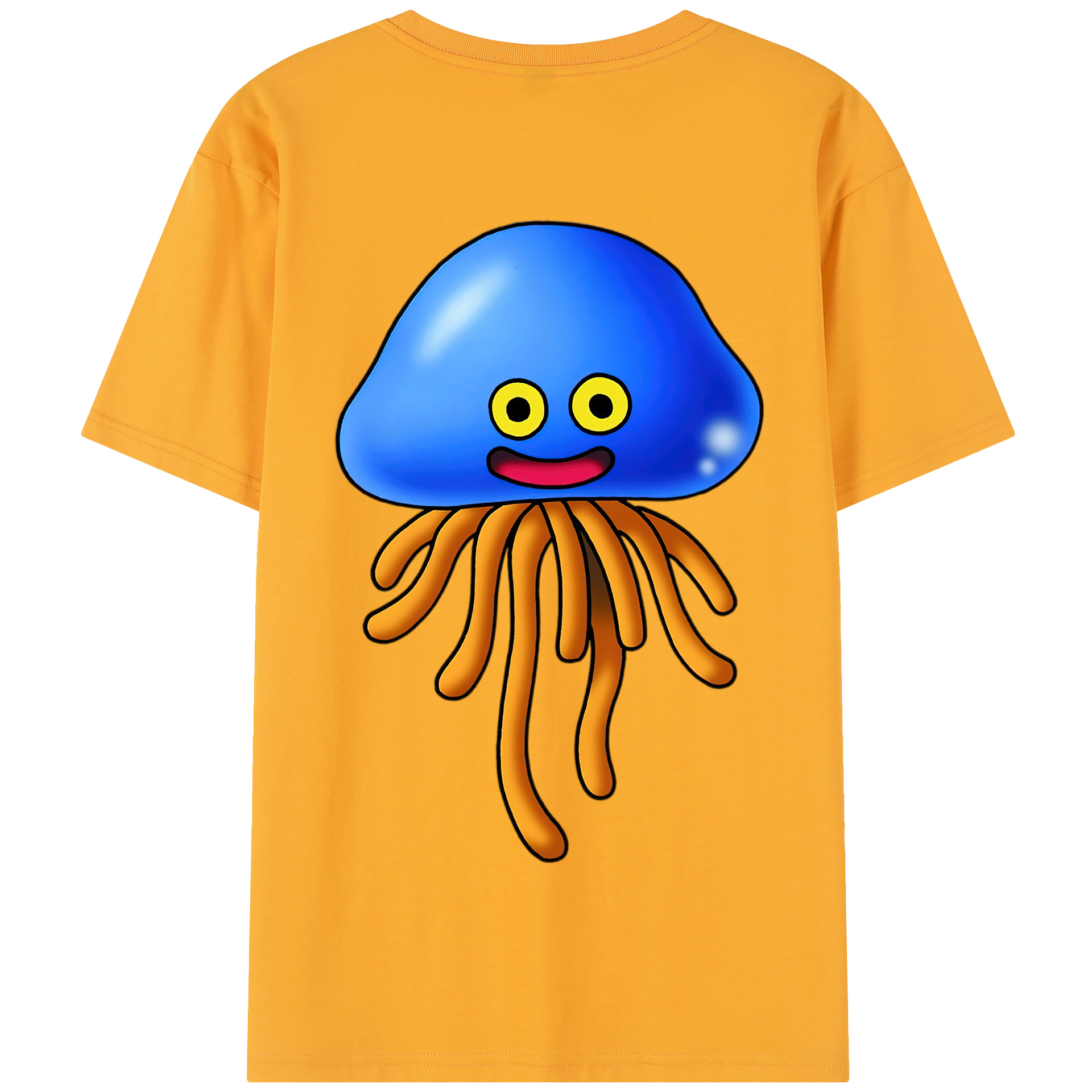 （画像用） ドラゴンクエスト Doragon Kuesuto Dragon Quest 綿100％半袖Tシャツ（背面プリント）