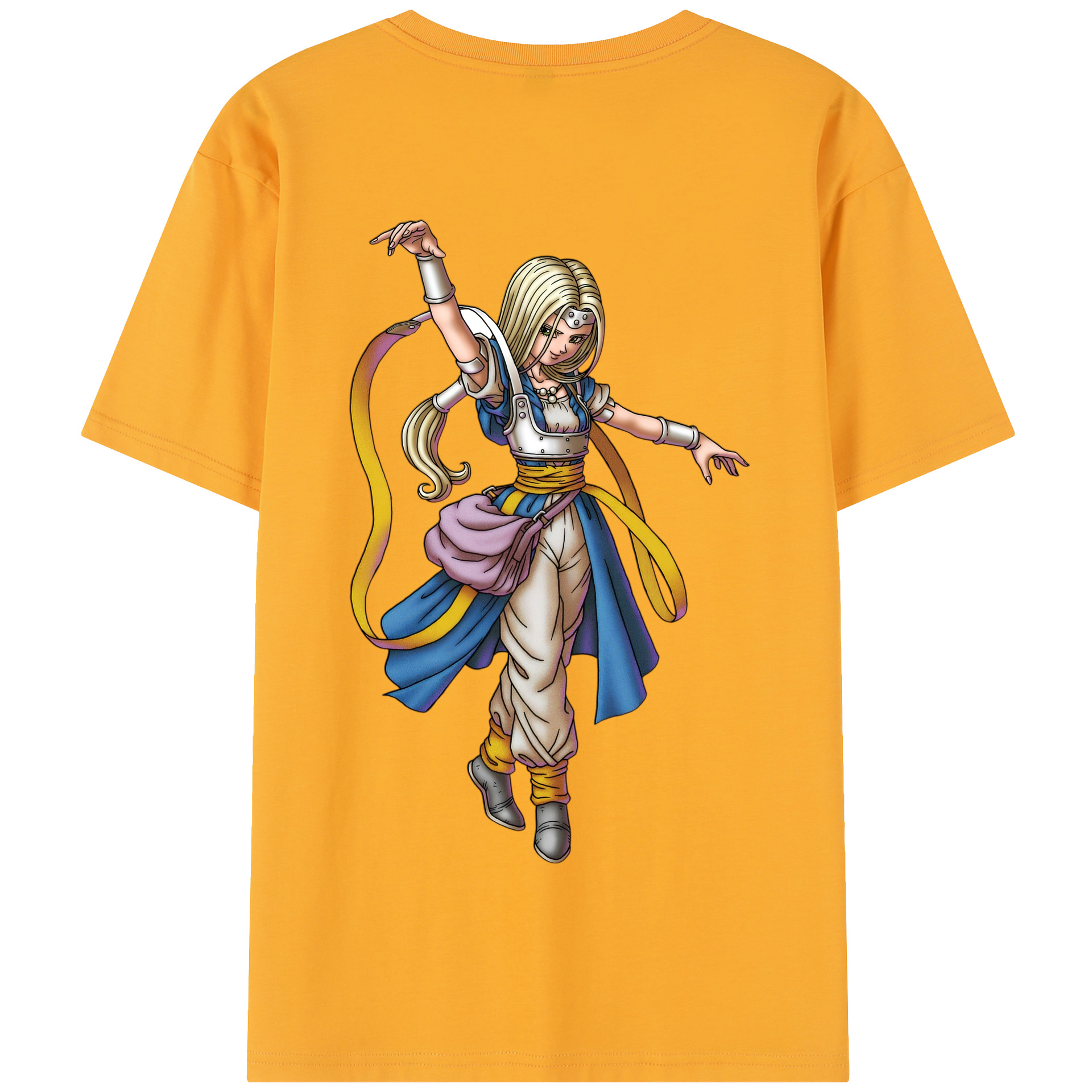 （画像用） ドラゴンクエスト Doragon Kuesuto Dragon Quest 綿100％半袖Tシャツ（背面プリント）