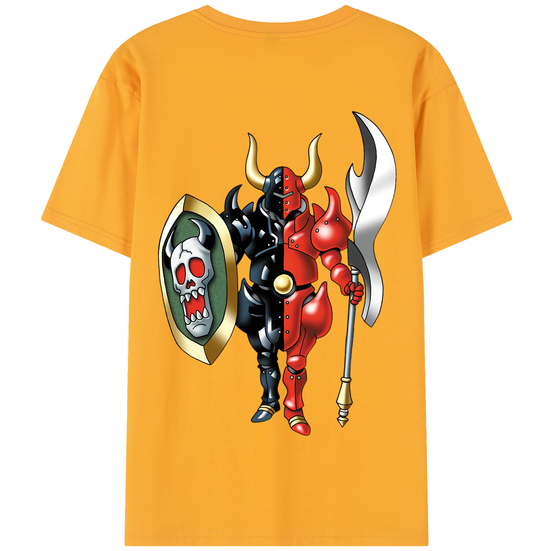（画像用） ドラゴンクエスト Doragon Kuesuto Dragon Quest 綿100％半袖Tシャツ（背面プリント）