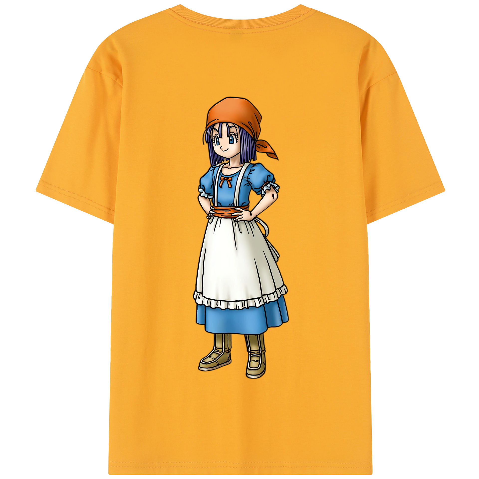 （画像用） ドラゴンクエスト Doragon Kuesuto Dragon Quest 綿100％半袖Tシャツ（背面プリント）