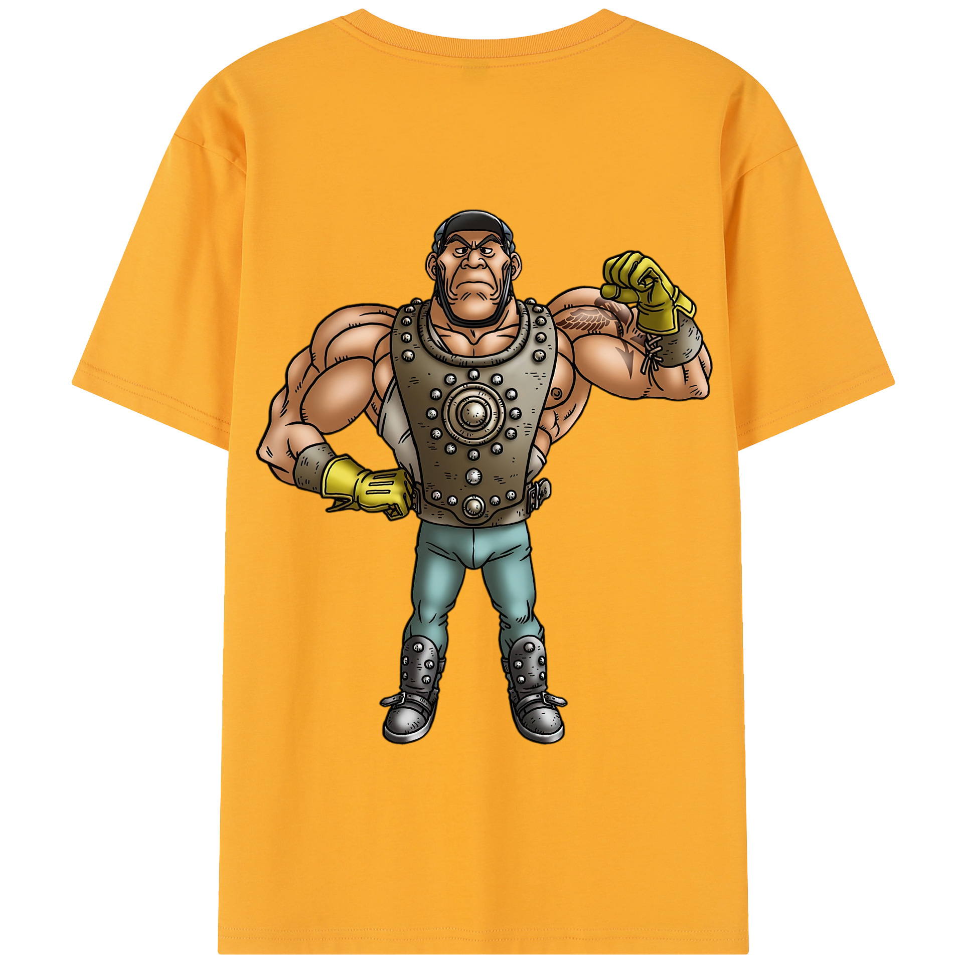 （画像用） ドラゴンクエスト Doragon Kuesuto Dragon Quest 綿100％半袖Tシャツ（背面プリント）